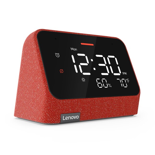 Lenovo Smart Clock Essential with Alexa Built-in Clay Red in the Smart  Speakers & Displays department at 