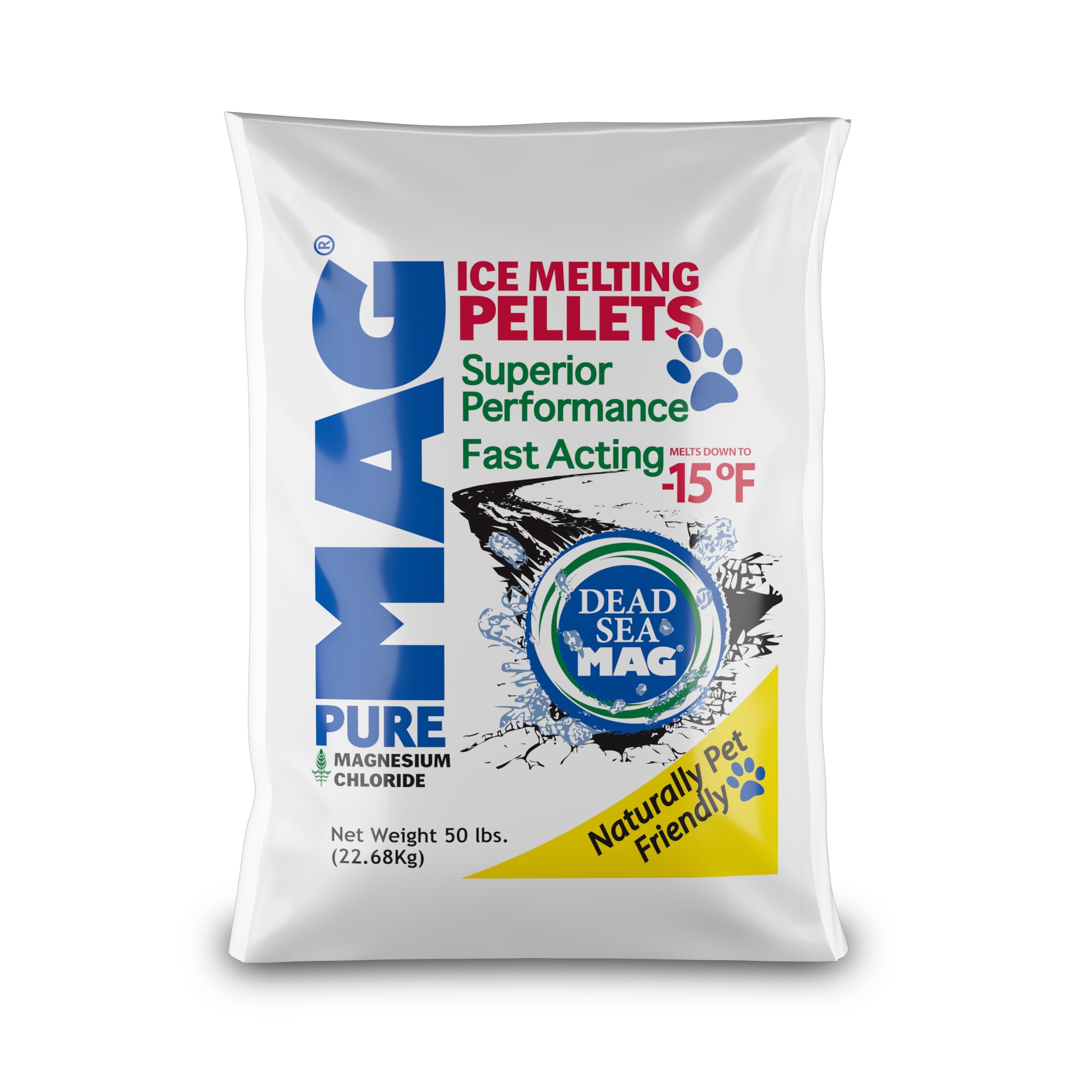  50B-MGPLT 50-lb Natural Safer For Pets Magnesium Ice Melt Pellets
