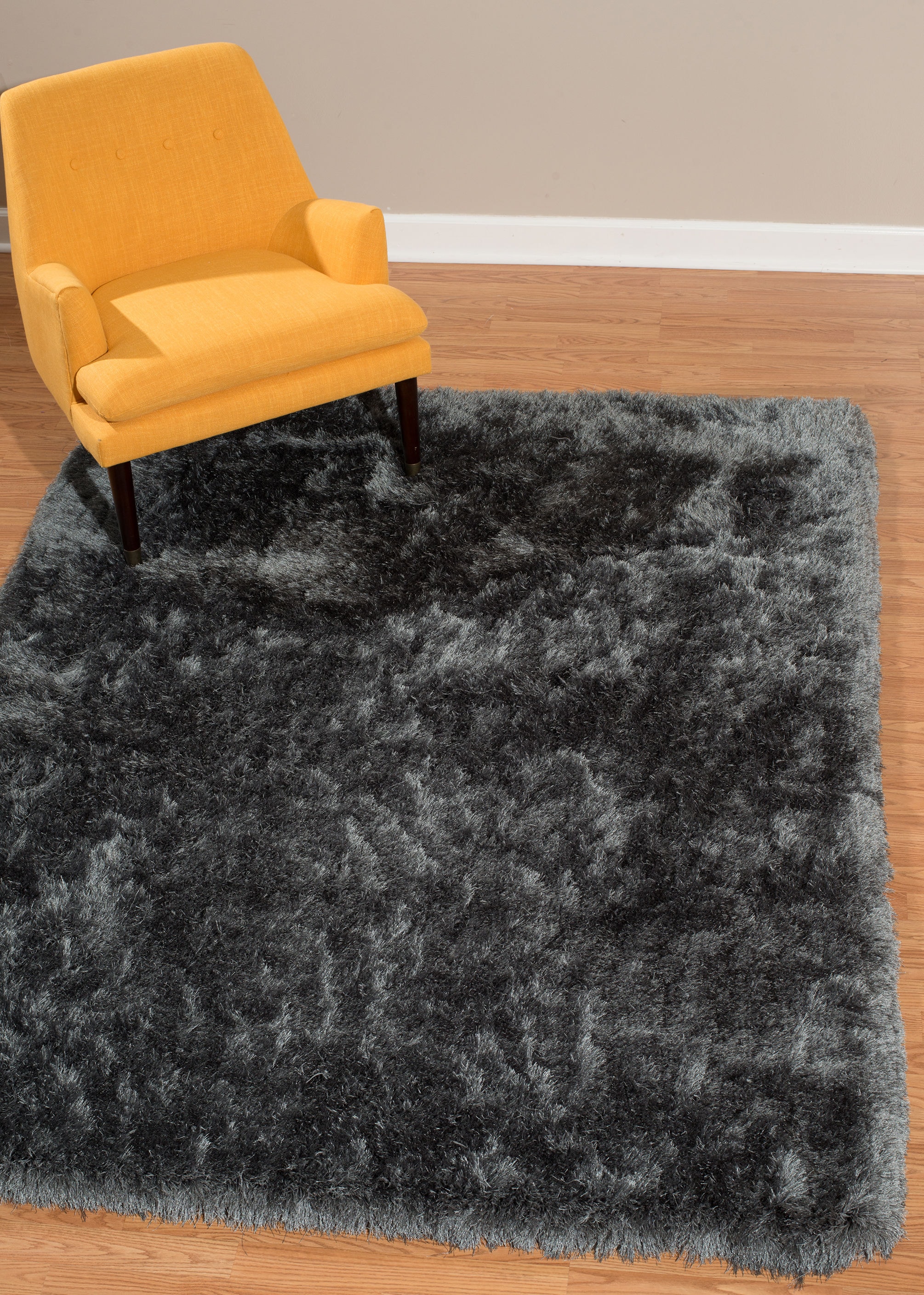 United Weavers Of America 2300 00115 912 Bliss 8 x 11 (ft) Polyester Dark Grey Rectangular Indoor Solid Area rug