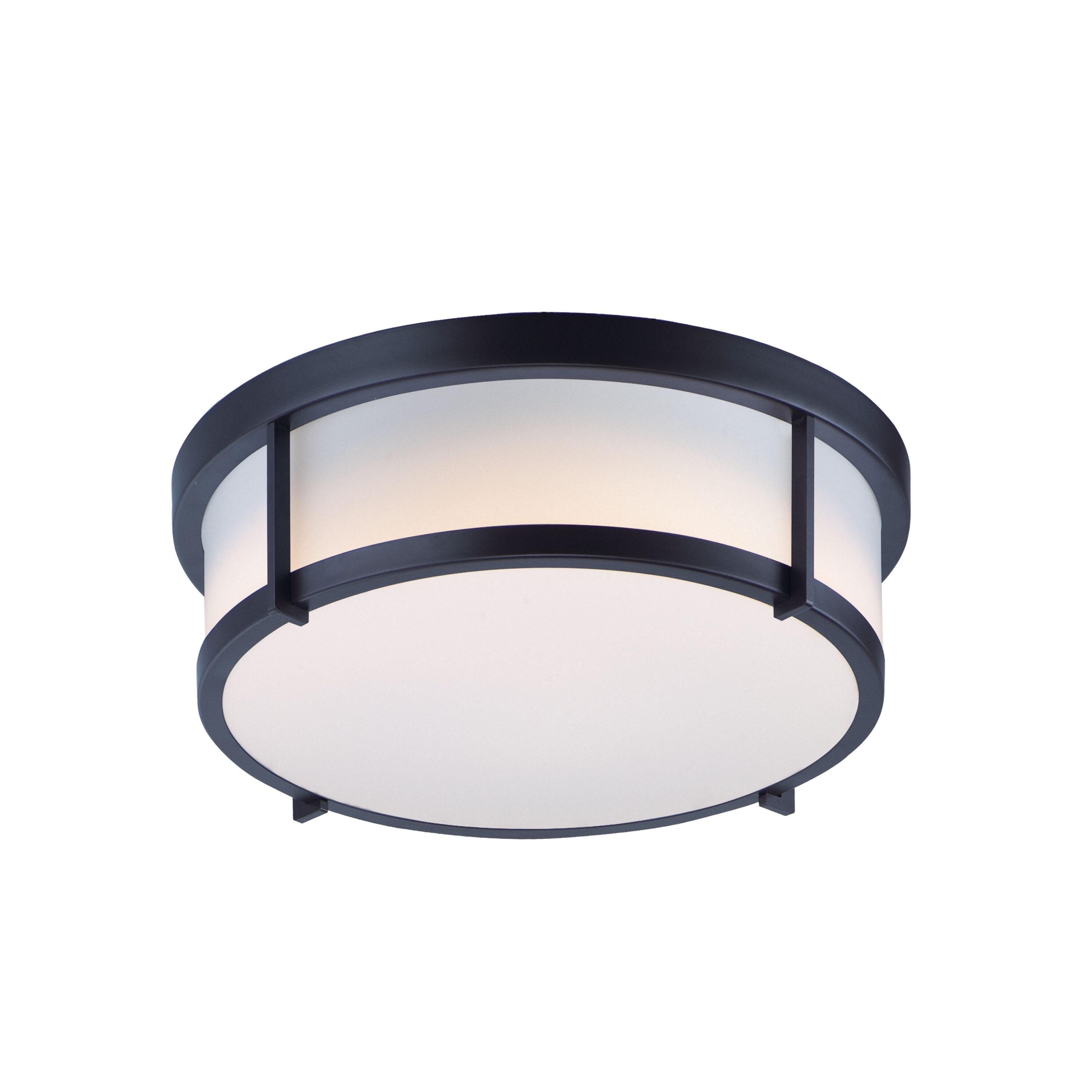 Maxim Lighting 10273WTBK Rogue LED 1 -Light 13-in Matte Black Integrated LED Flush Mount Light
