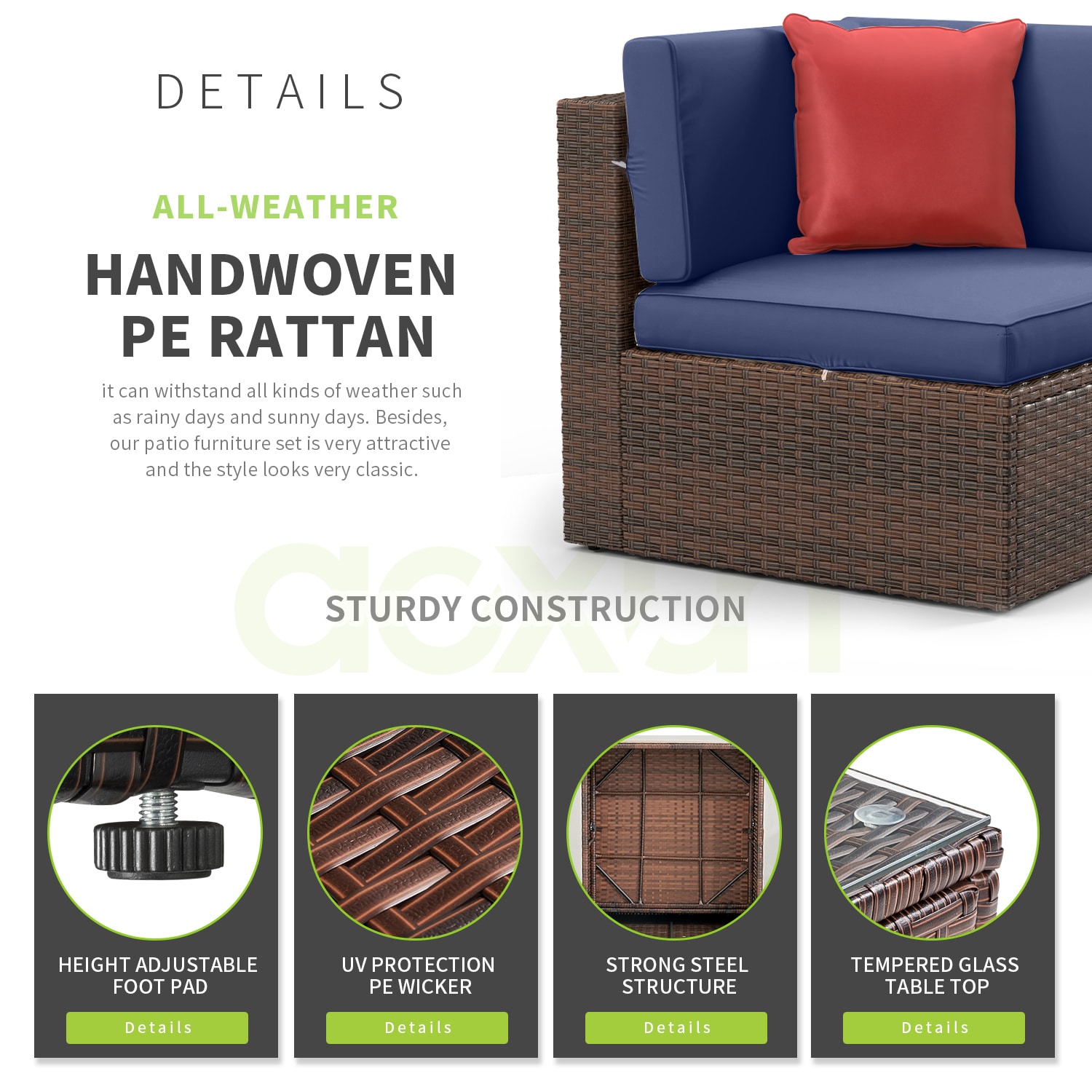 Bapipro BP3508U20 Patio-Conversation-Sets - View #4