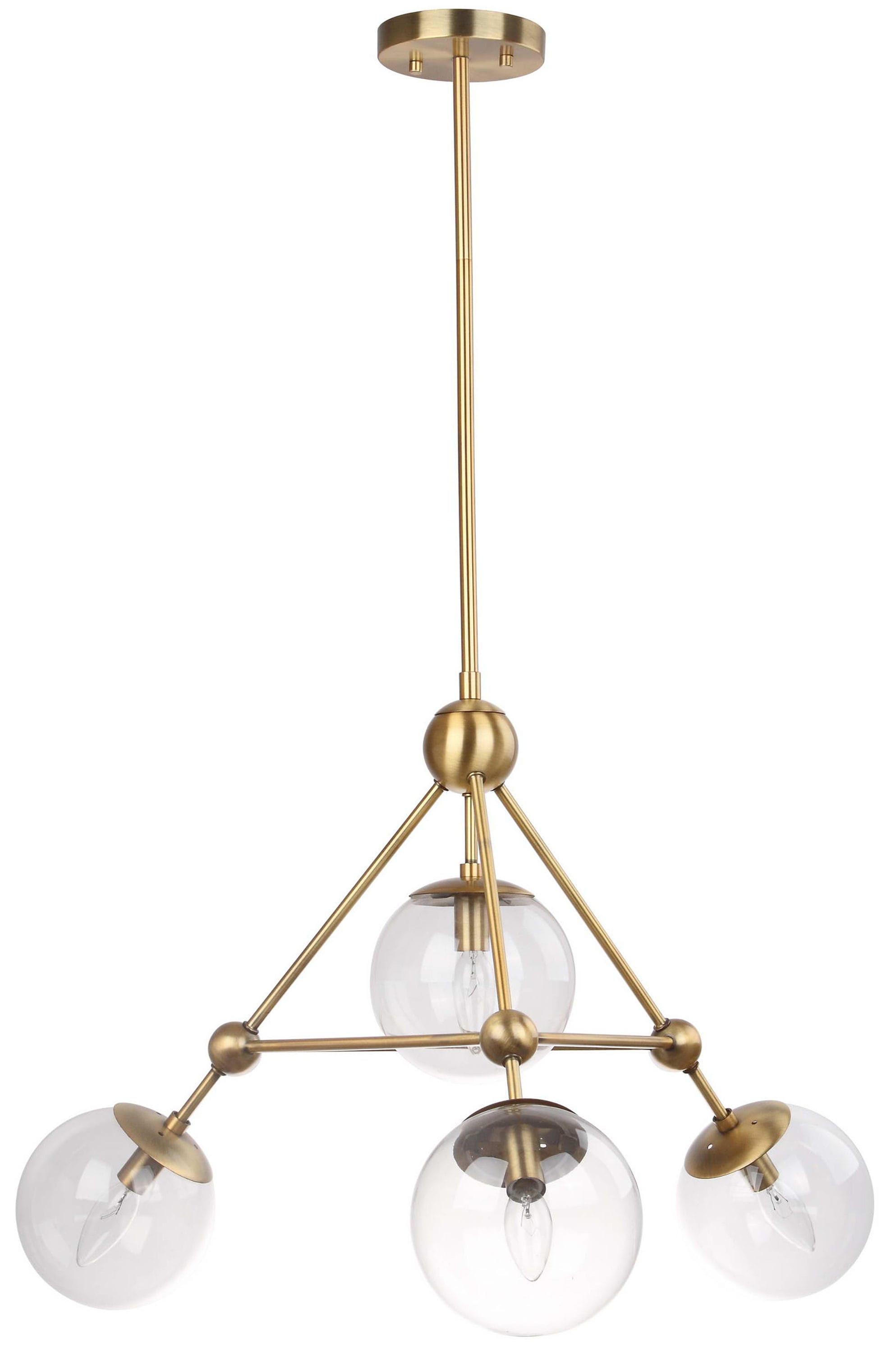 Bain Contemporary Gold 32" Glass Globe LED Pendant