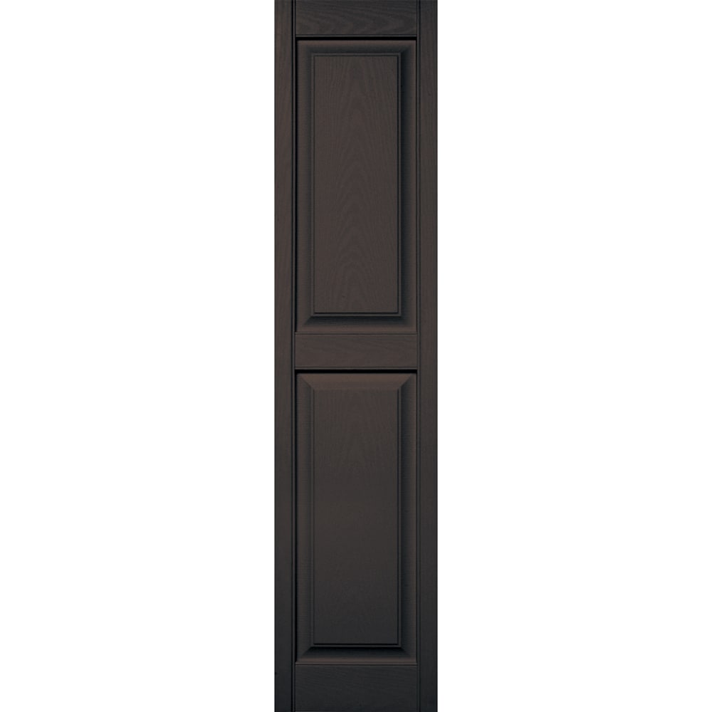 Vantage V4711463010 14.875-in W x 62.875-in H Musket Brown Raised panel Exterior Shutters ( 1 -Pack )