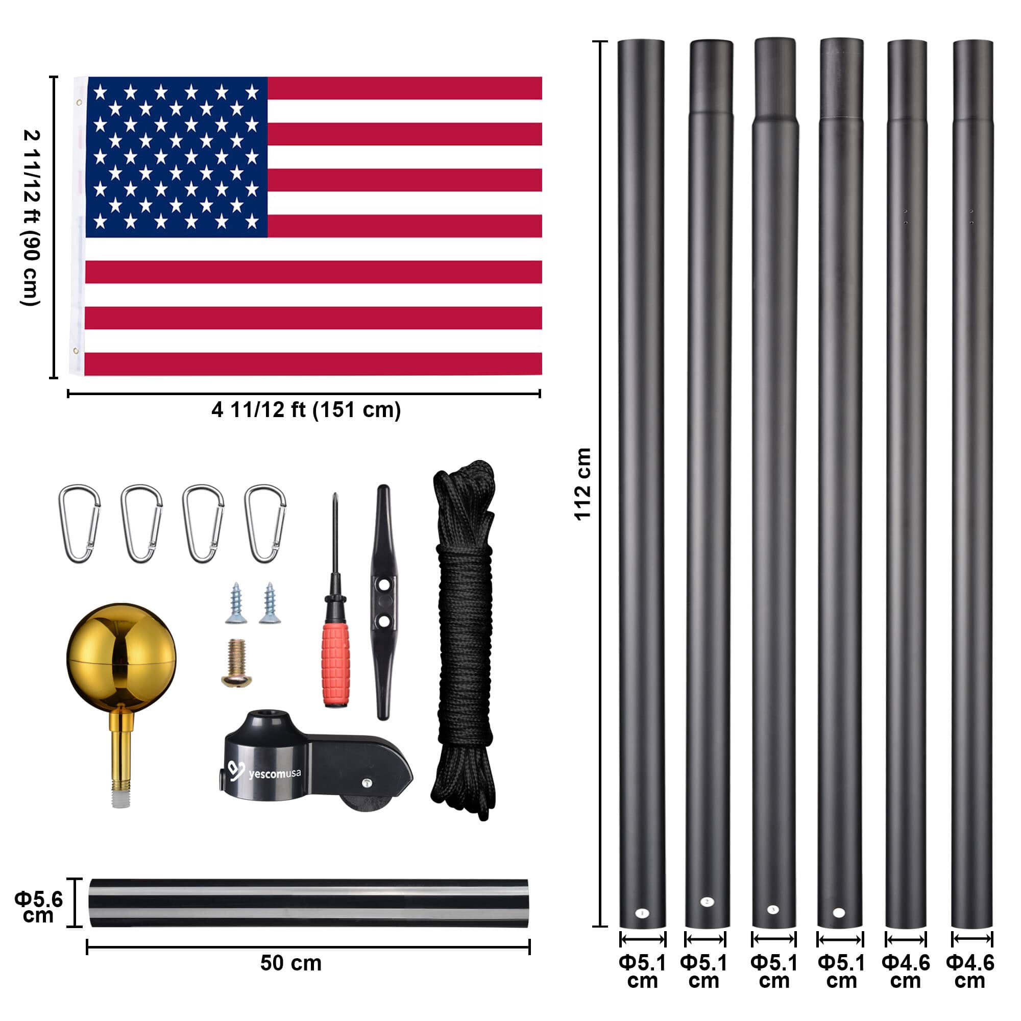 Yescom 22FLPSET040-20-06-LO Flag-Poles - View #8