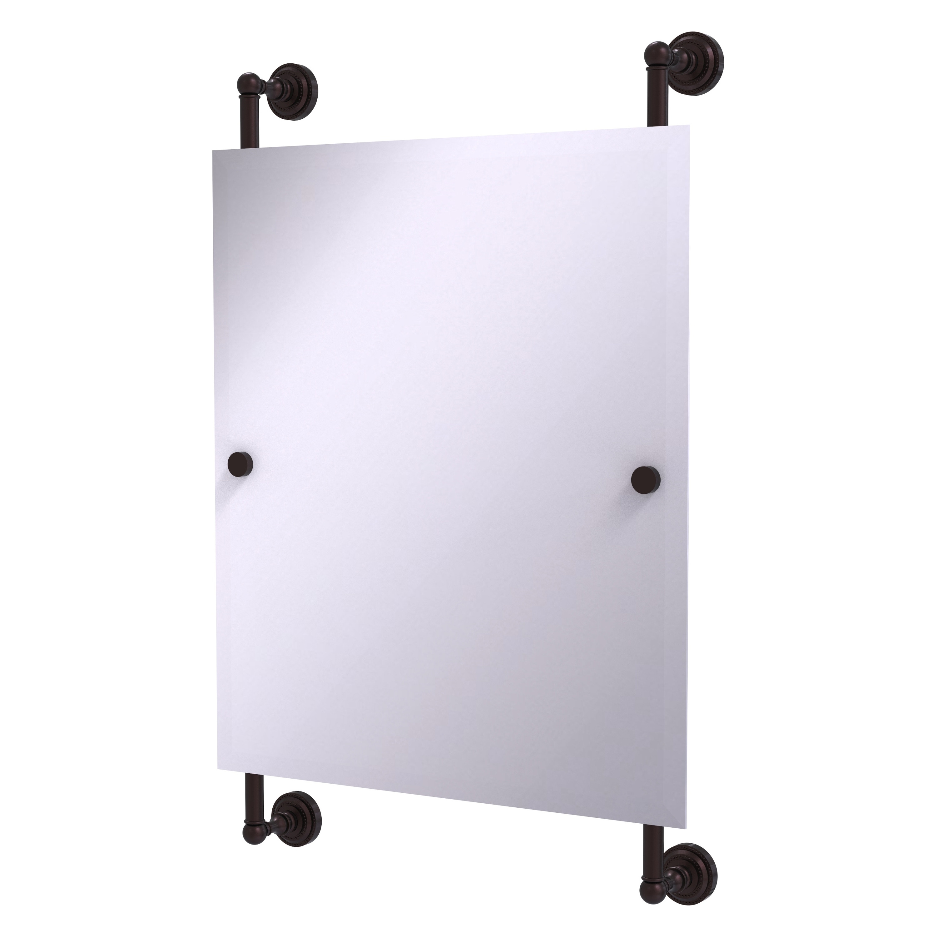 Allied Brass DT-27-92-ABZ Dottingham 21-Inches x 33-Inches Beveled Frameless Rectangle Bathroom Vanity Mirror ( Antique Bronze )
