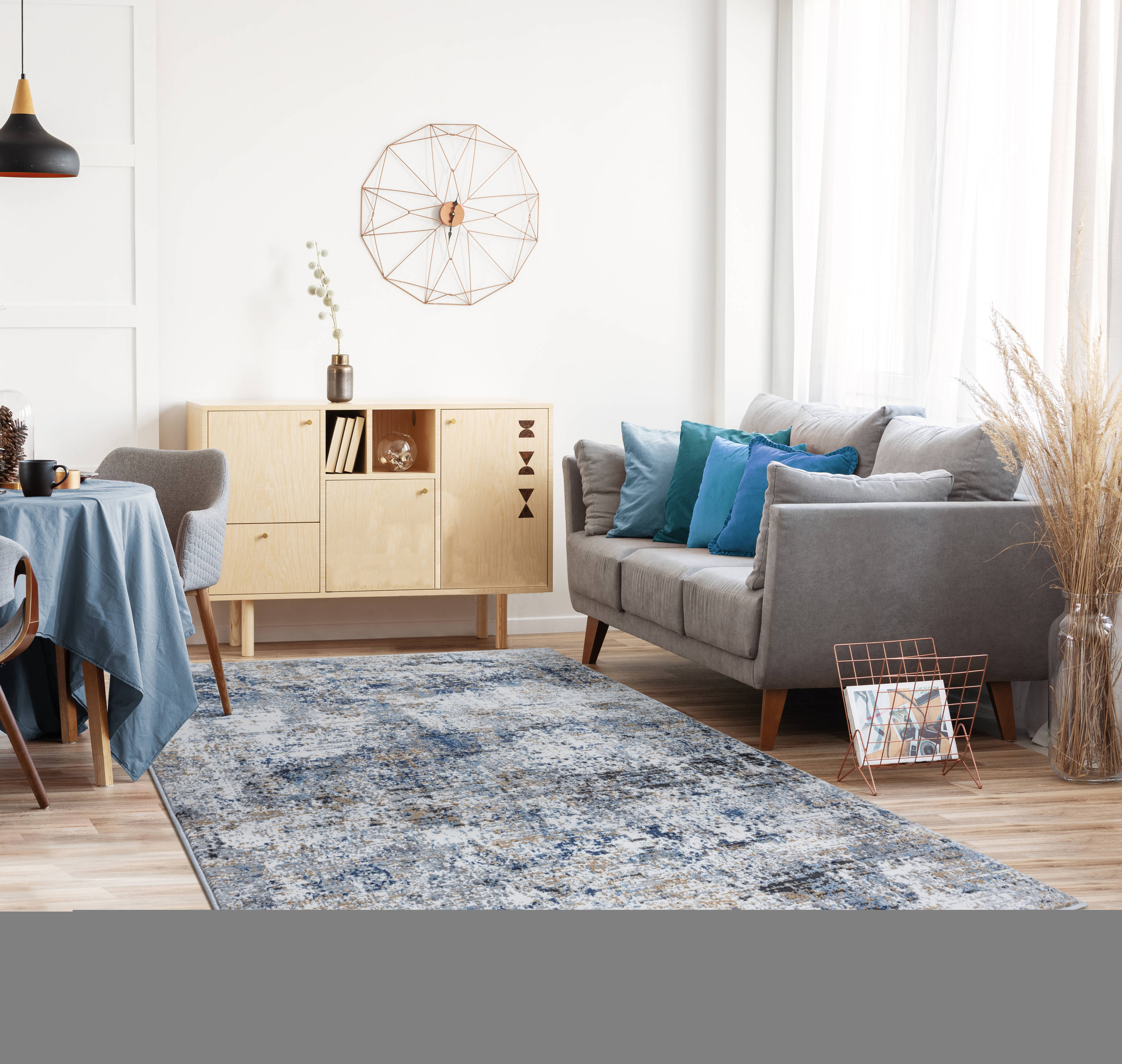 United Weavers Of America 4535 10160 1215 Eternity 12 x 15 (ft) Polypropylene Blue Rectangular Indoor Abstract Area rug