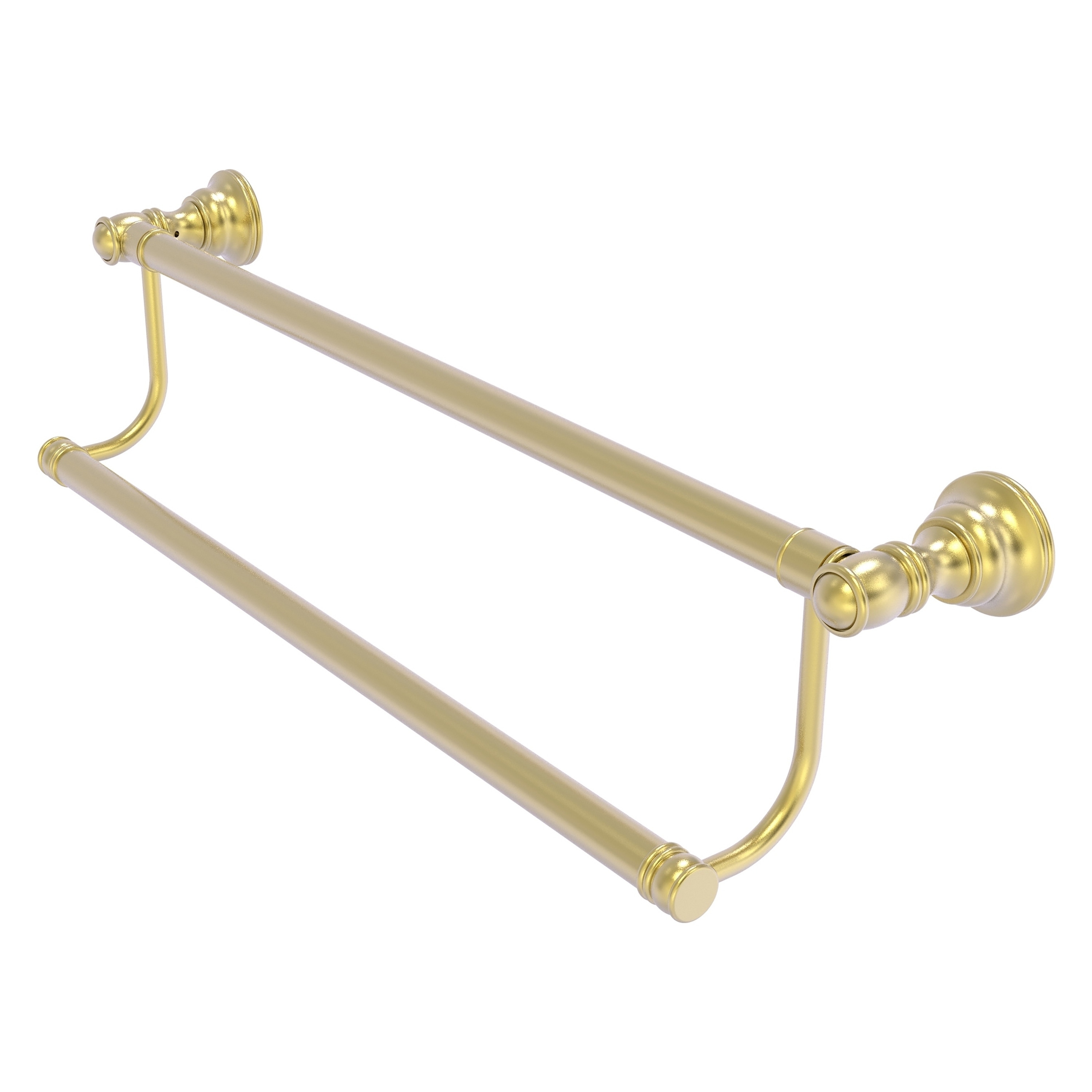 Allied Brass CL-72-18-SBR Carolina 18-in double Satin Brass Wall mount Double Towel Bar