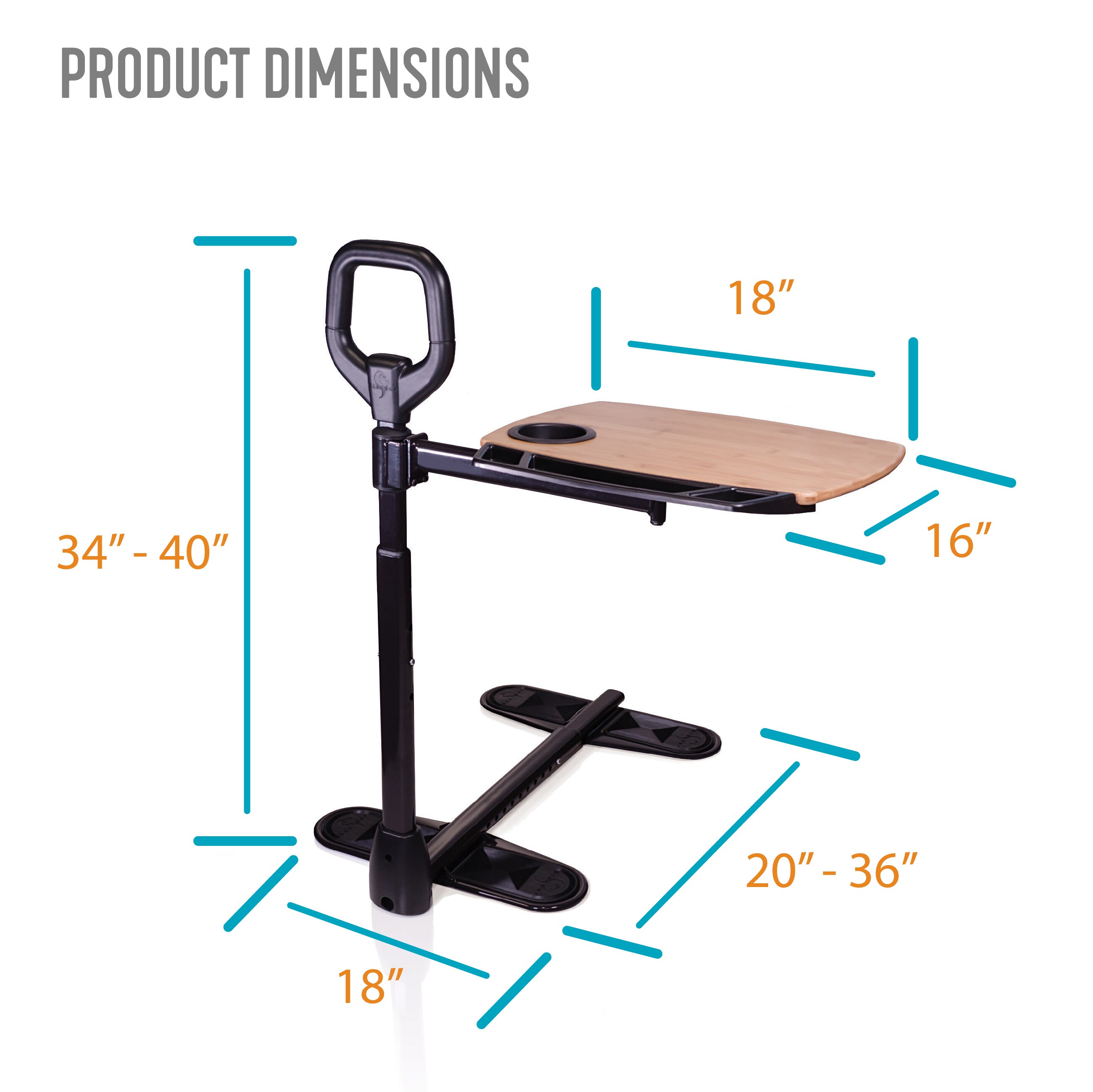 Able Life Able Tray - Modern Wooden TV Tray with Stand Assist