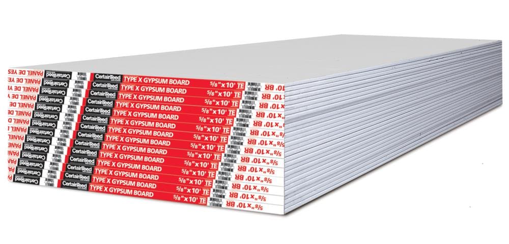 CertainTeed 5/8-in x 4-ft x 10-ft Type x Drywall Panel at Lowes.com