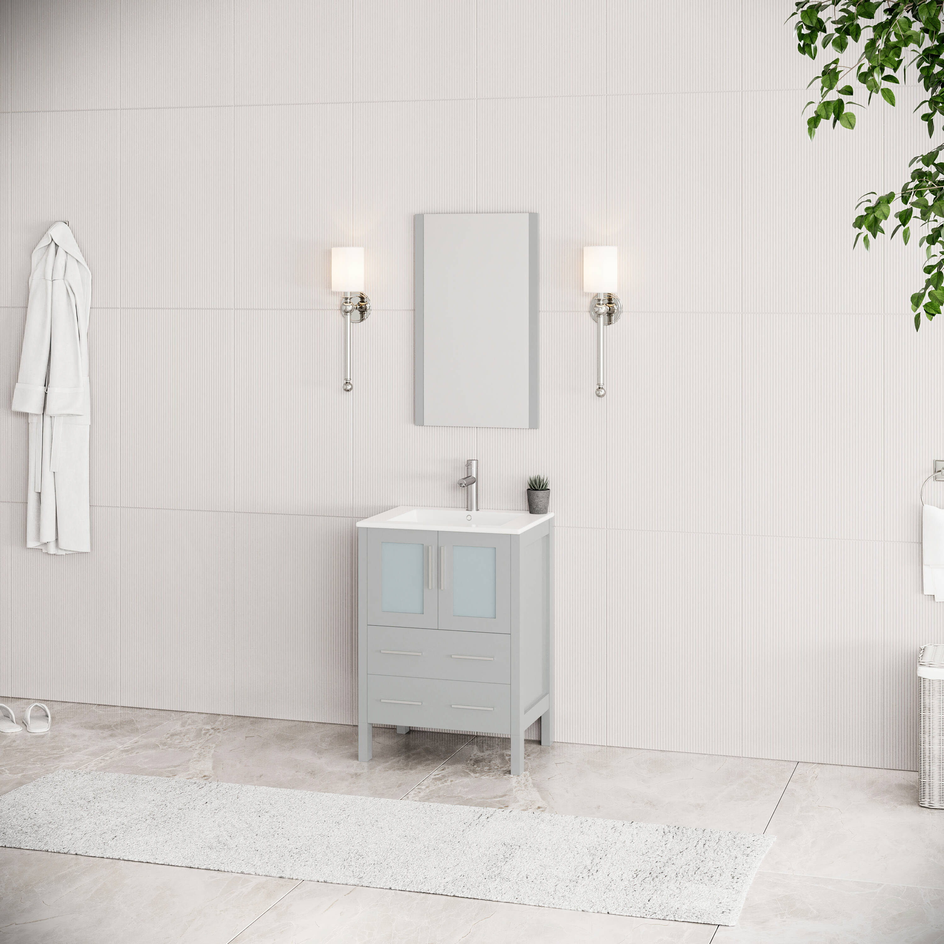 Fresca FVN6224GR-UNS Bath-Vanity-Combo - View #4