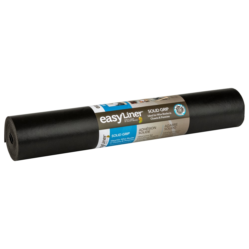 Duck Non-Adhesive Shelf Liner Solid Grip EasyLiner, 12-inch x 7 Feet, Taupe