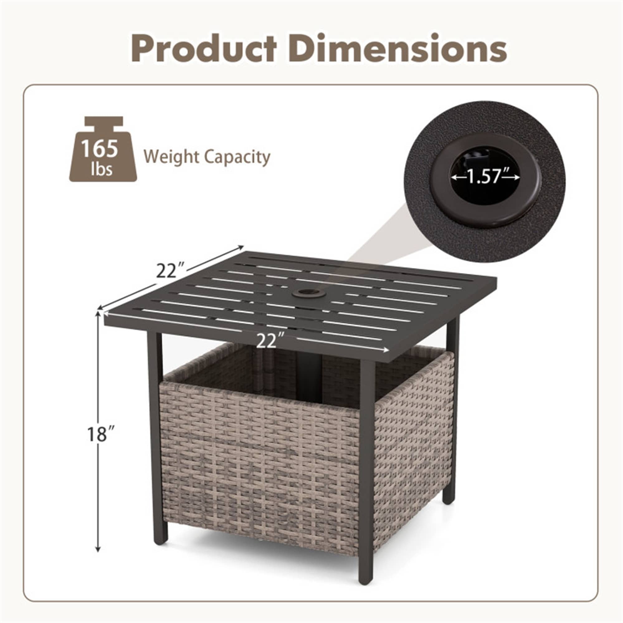 BABOOM BOM-66109GR-CO Patio-Tables - View #3