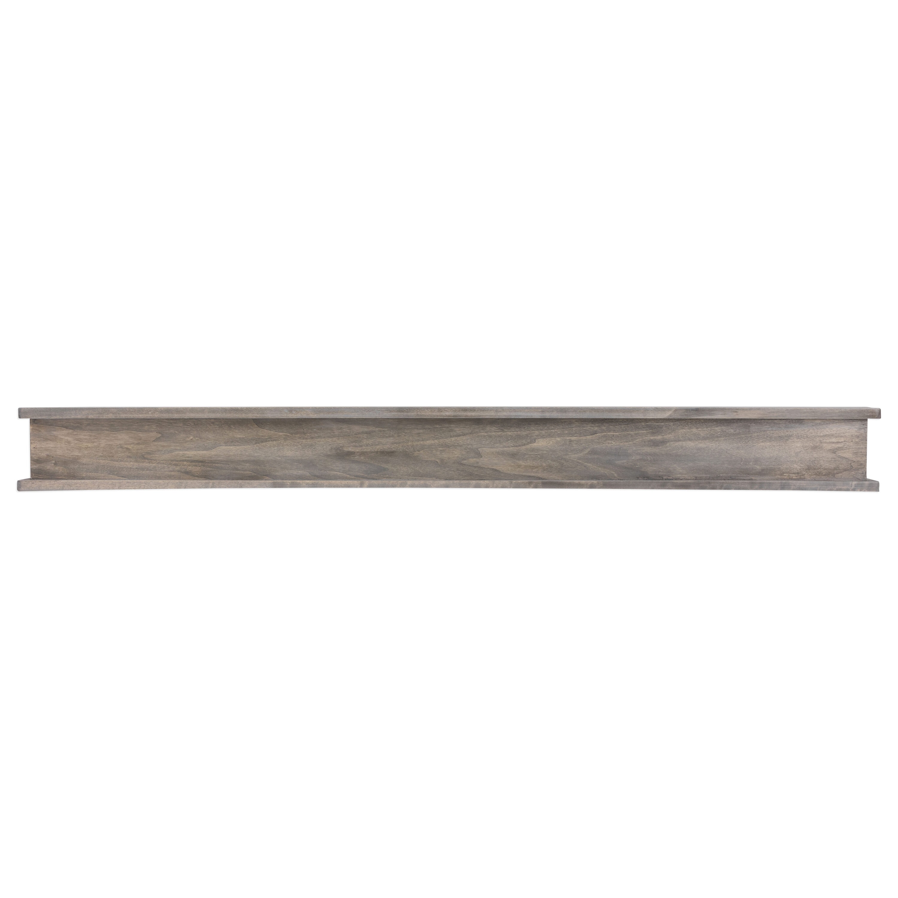 Dogberry M-COTT-6057-GASH-NON 60-in W x 6-in H x 5.5-in D Ash Gray Poplar Hollow Modern Fireplace Mantel