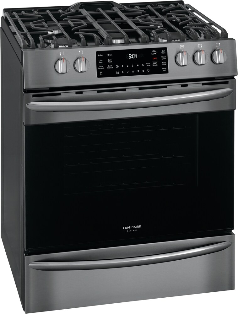 Frigidaire 30in 5 Burners 5.6cu ft SelfCleaning Air Fry Convection