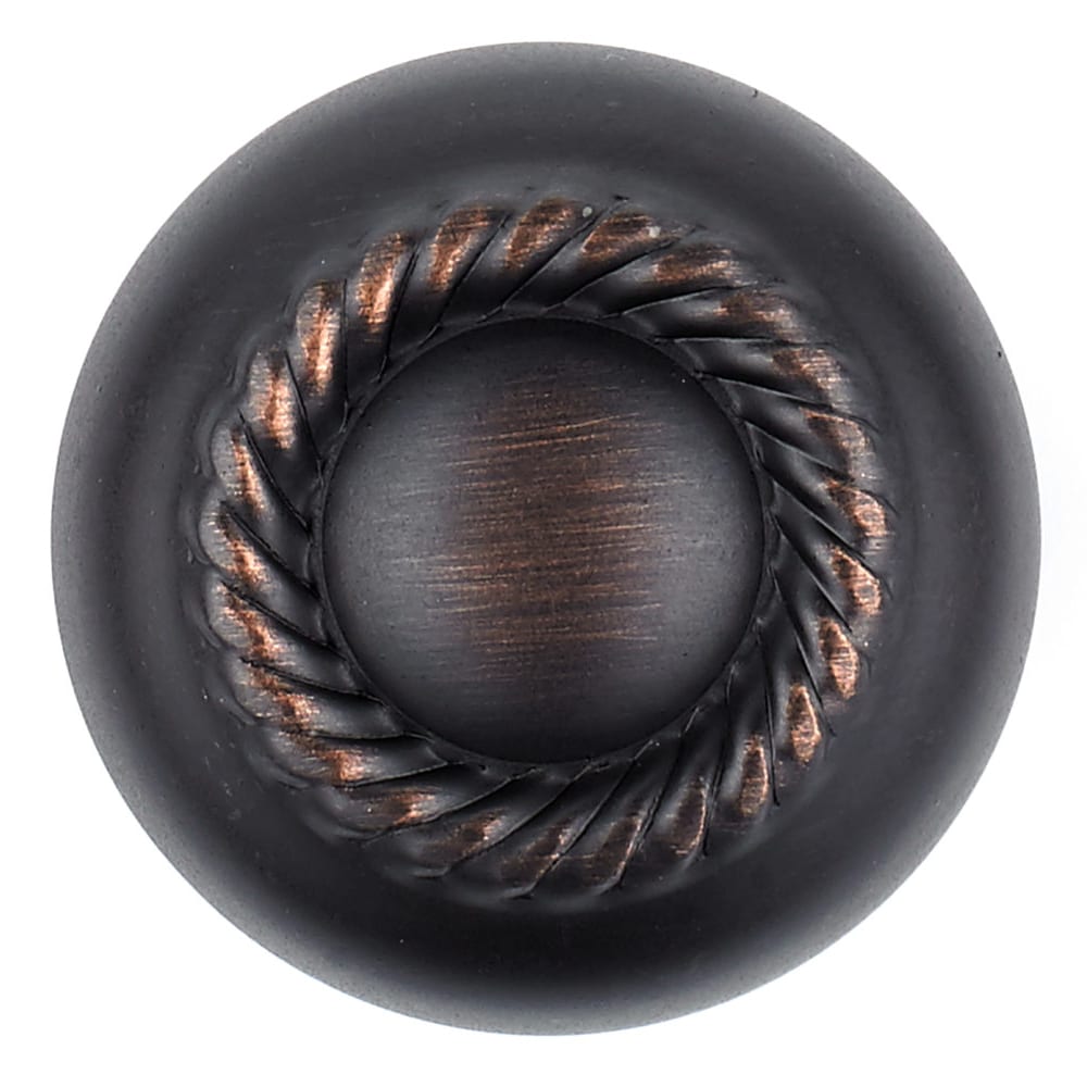 Richelieu Huntingdon 1 14 In Brushed Oil Rubbed Bronze Round Traditional Cabinet Knob In The 4501