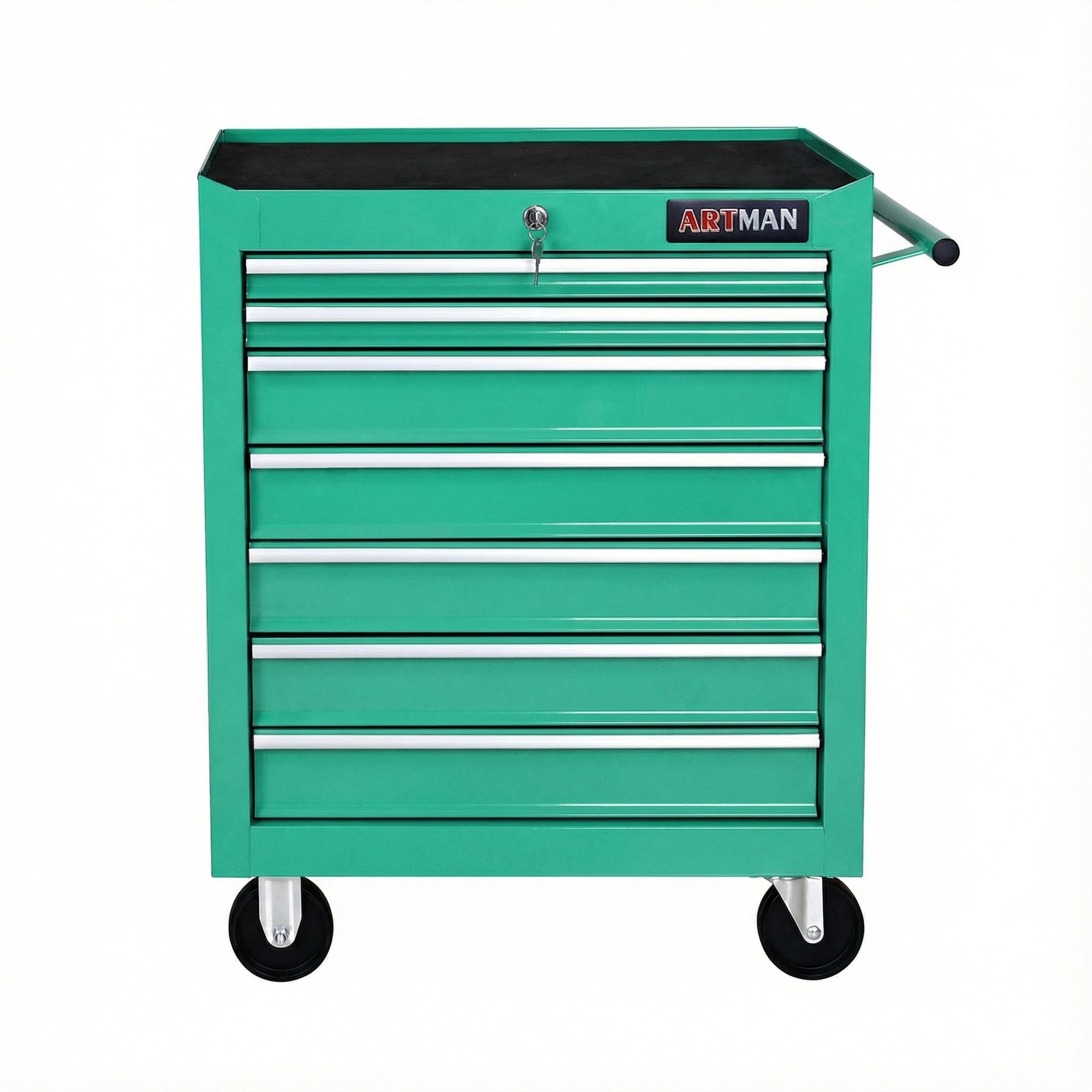HyperDrop Cart 7 Drawers Multifunctional Tool Cart With Wheels Green