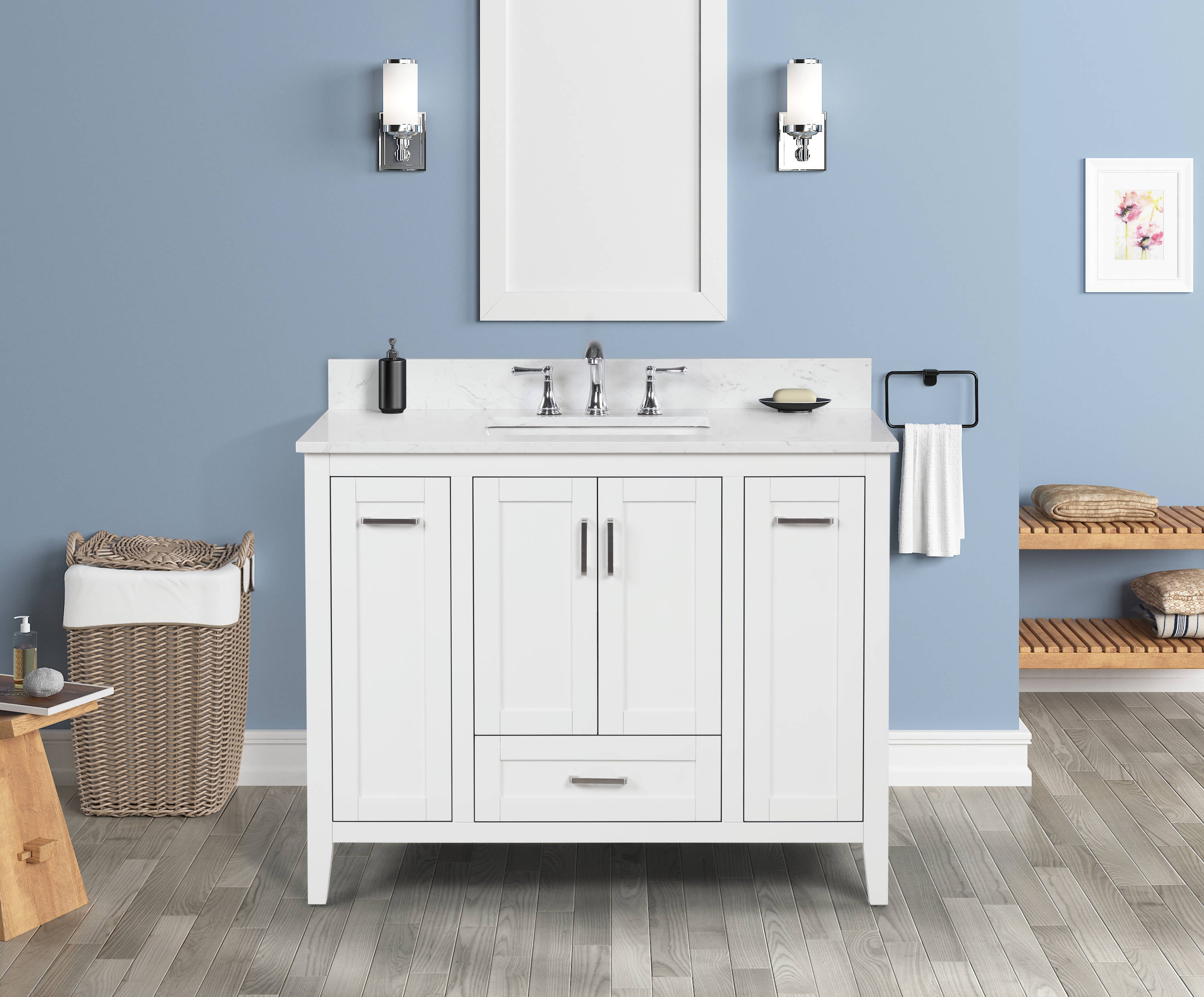 Runge 32 Single Bathroom Vanity White