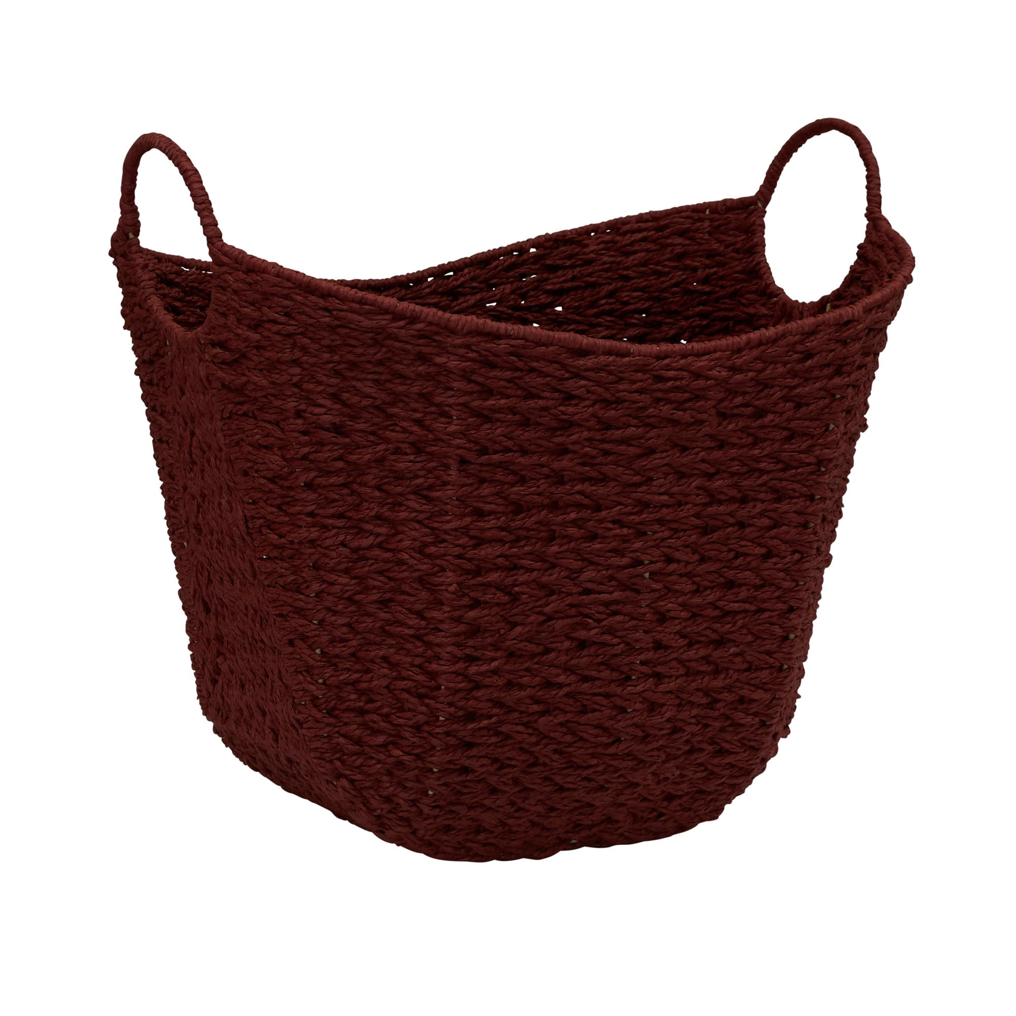Household Essentials Paper Rope Basket with Handles Natural Woven Woven Storage Basket Great for Decoration or Organization #HHML-4124