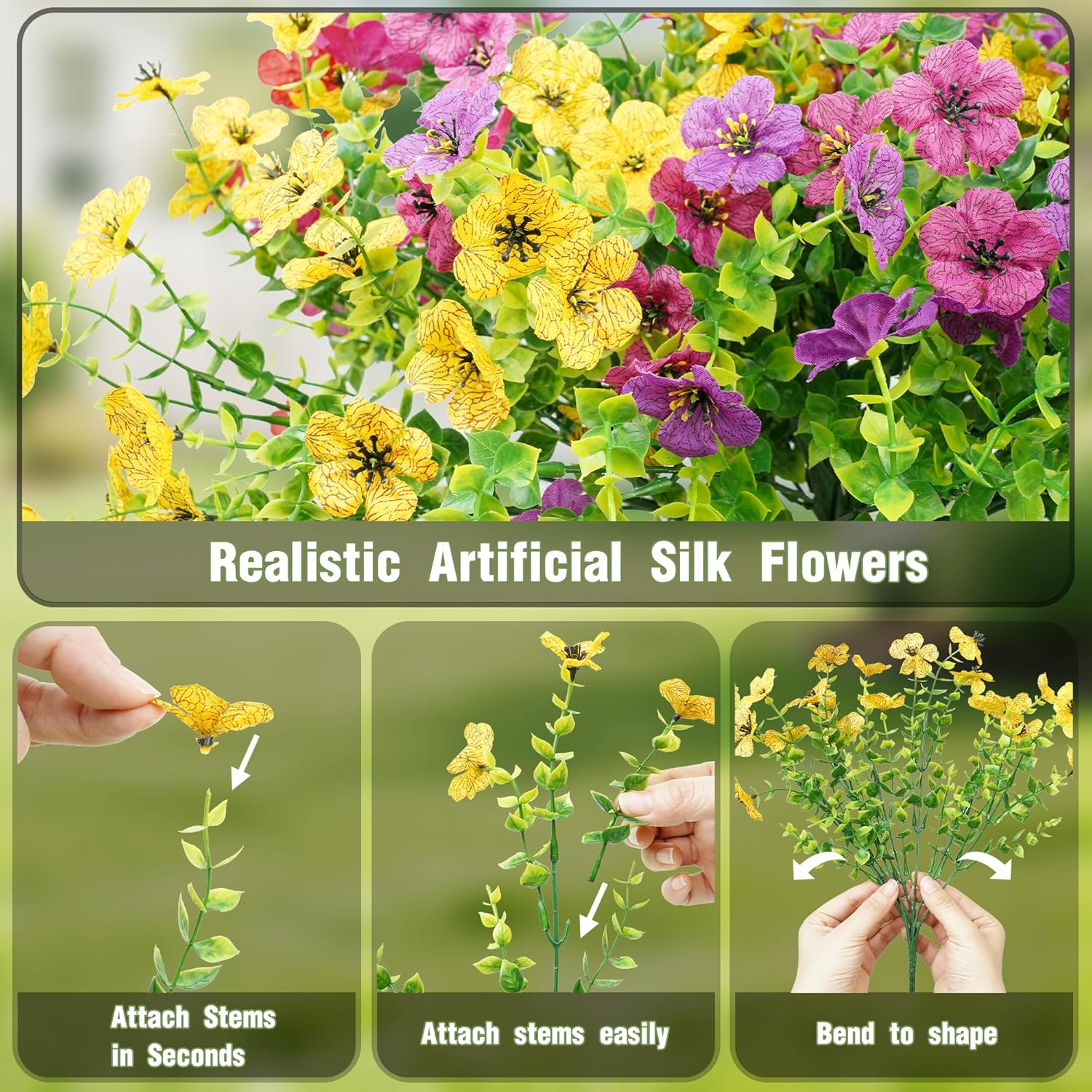 Vitalismo 25-in Multi-colored Indoor/Outdoor Floor Silk Artificial