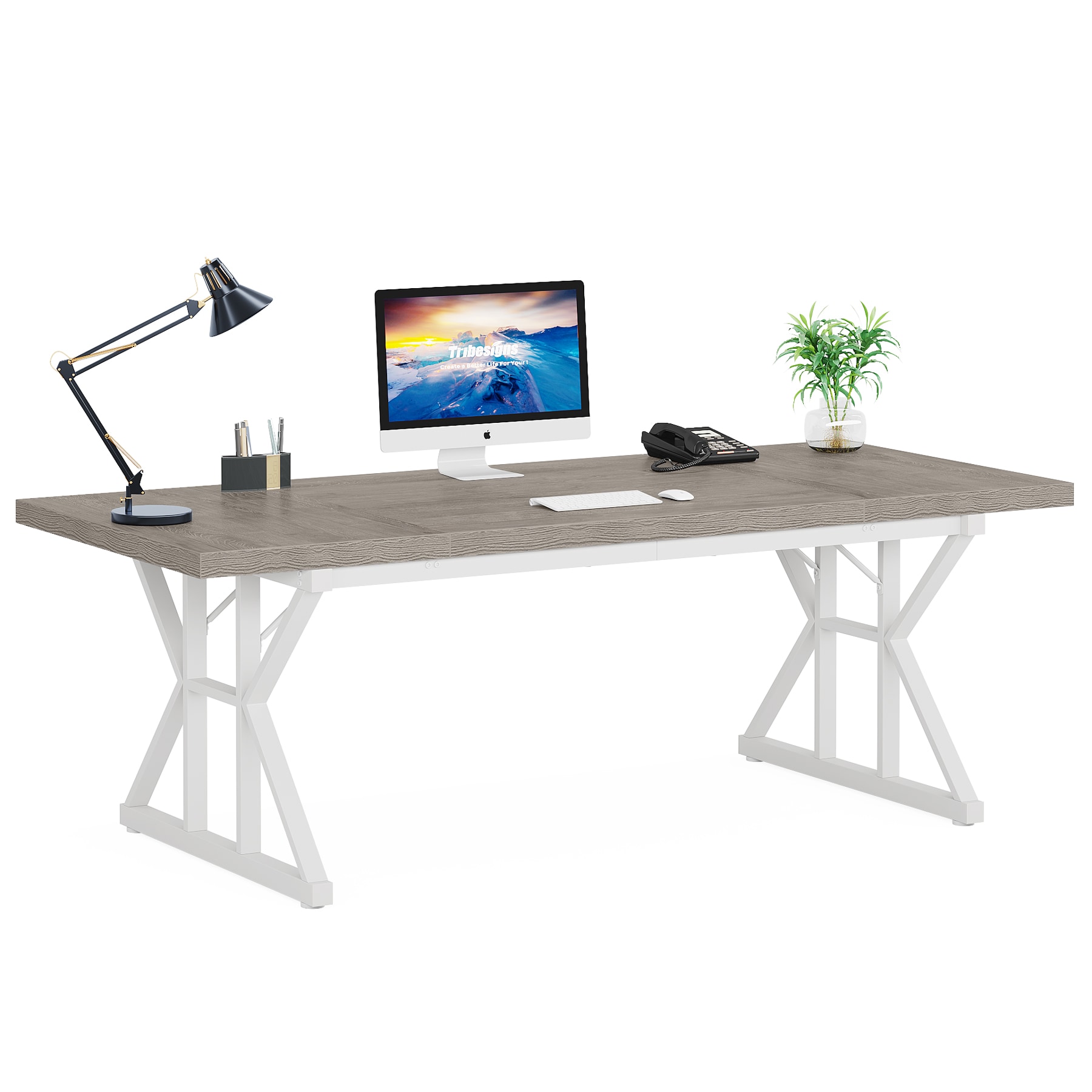 Tribesigns LWFD-JW0517 Office Conference Table Multiple colors/finishes 1 -Person Conference table ( 70.86-in W x 29.52-in H )
