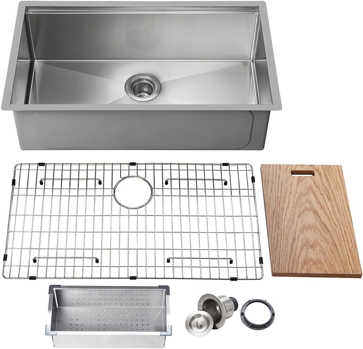 Innobule SINK Undermount 33-in x 19-in Stainless steel Single bowl 16 -Gauge Workstation Kitchen Sink