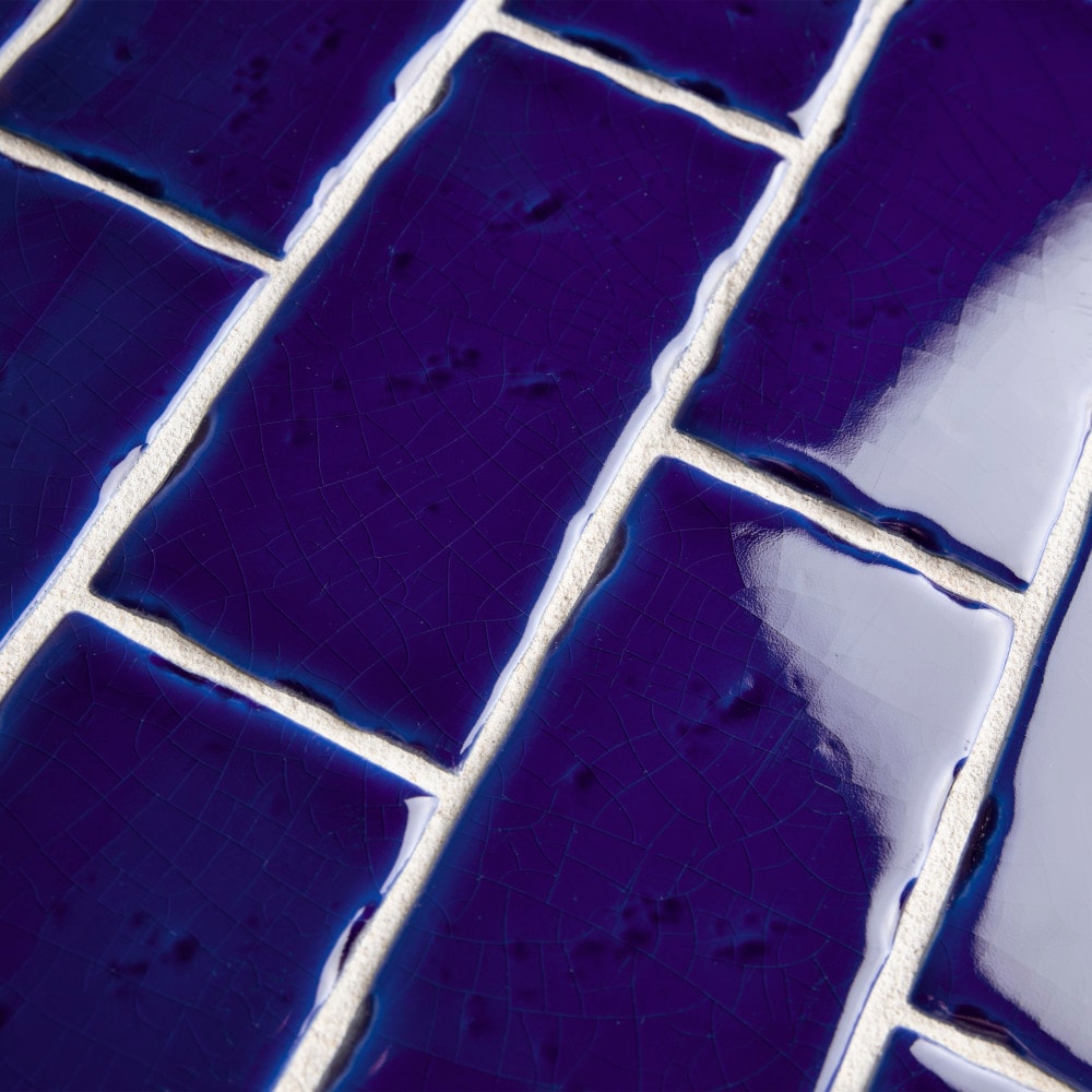 Affinity Tile S1WNUNCBSW Sample- Novecento Subway Cobalto 3-in x 6-in Glossy Ceramic Subway Wall Tile