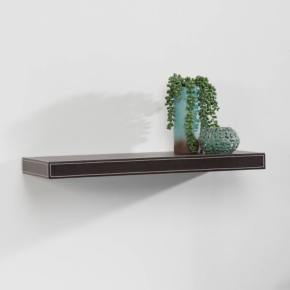 Wallscapes VAZURE1024RB 24-Inches L x 10-Inches D x 1.75-Inches H Brown MDF Rectangular Shelf kit
