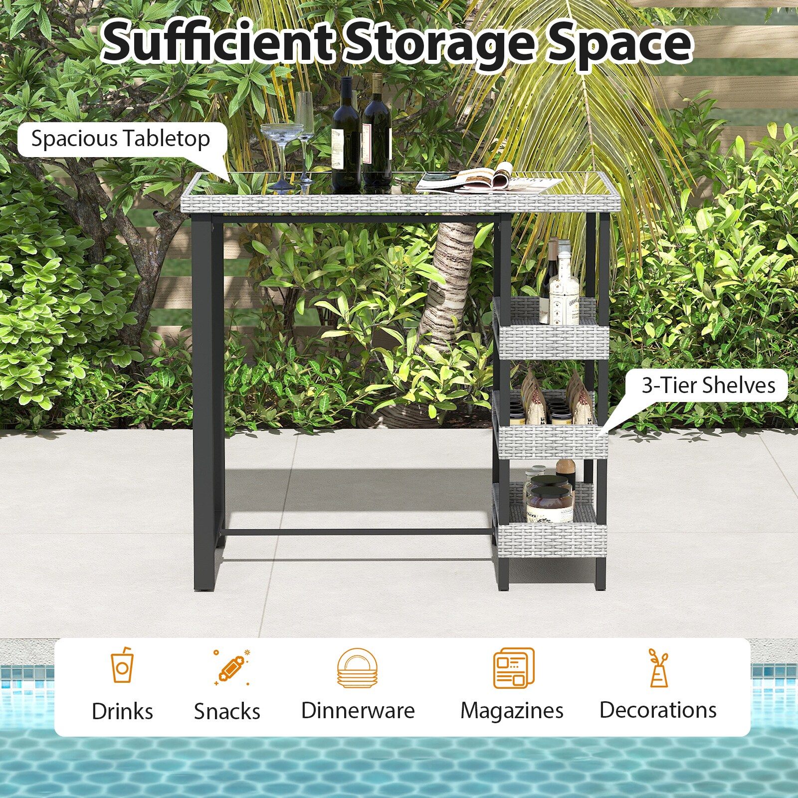 Slickblue D-CO-33237WH Patio-Tables - View #8