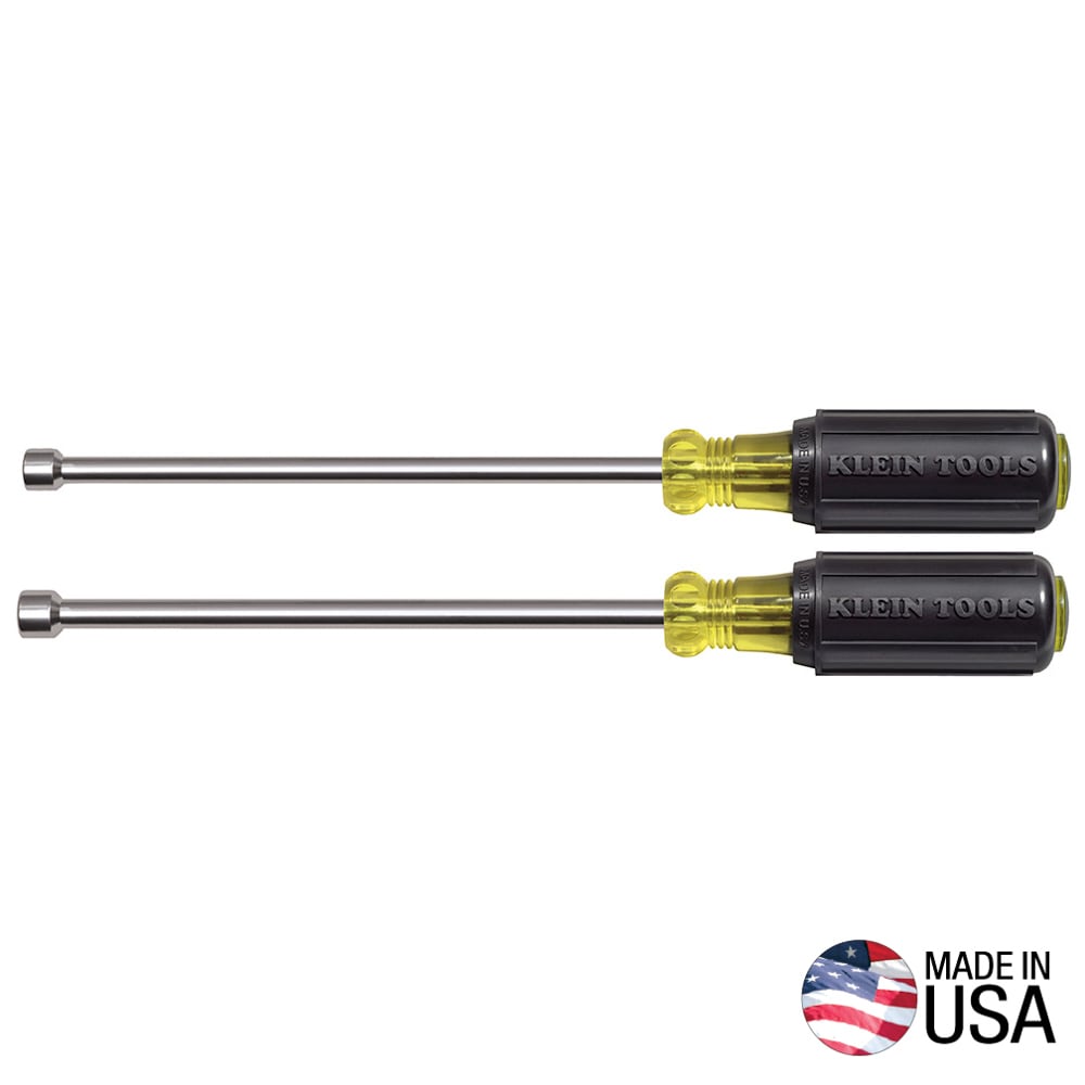 Klein Tools 646M Nut Driver Set, Magnetic Nut Drivers, 6-Inch Shafts, 2-Piece