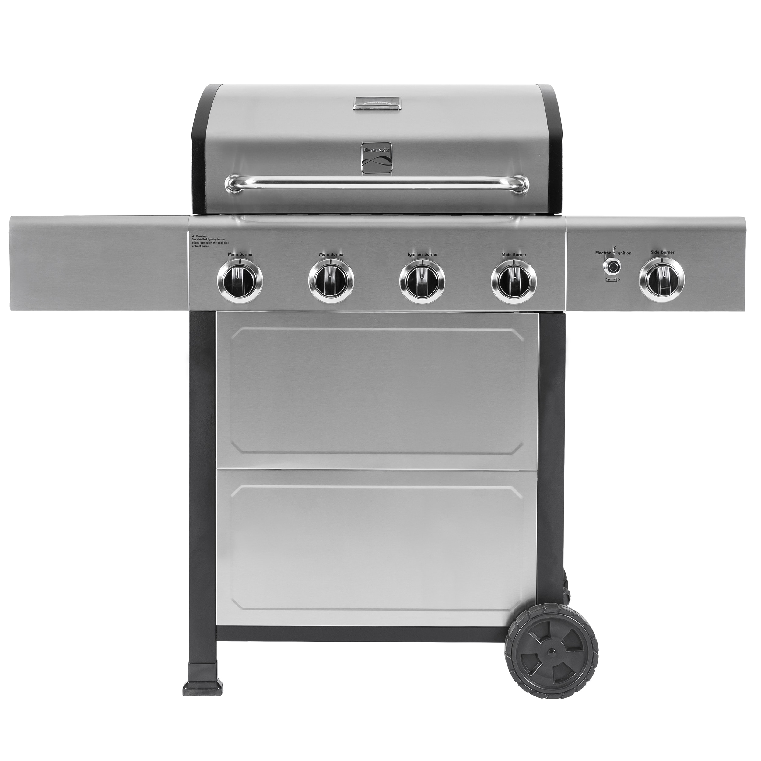 Kenmore Black and Stainless Steel 4-Burner Liquid Propane Gas Grill with 1 Side Burner PG-40406S0L Sansujyuku sansujyuku.com