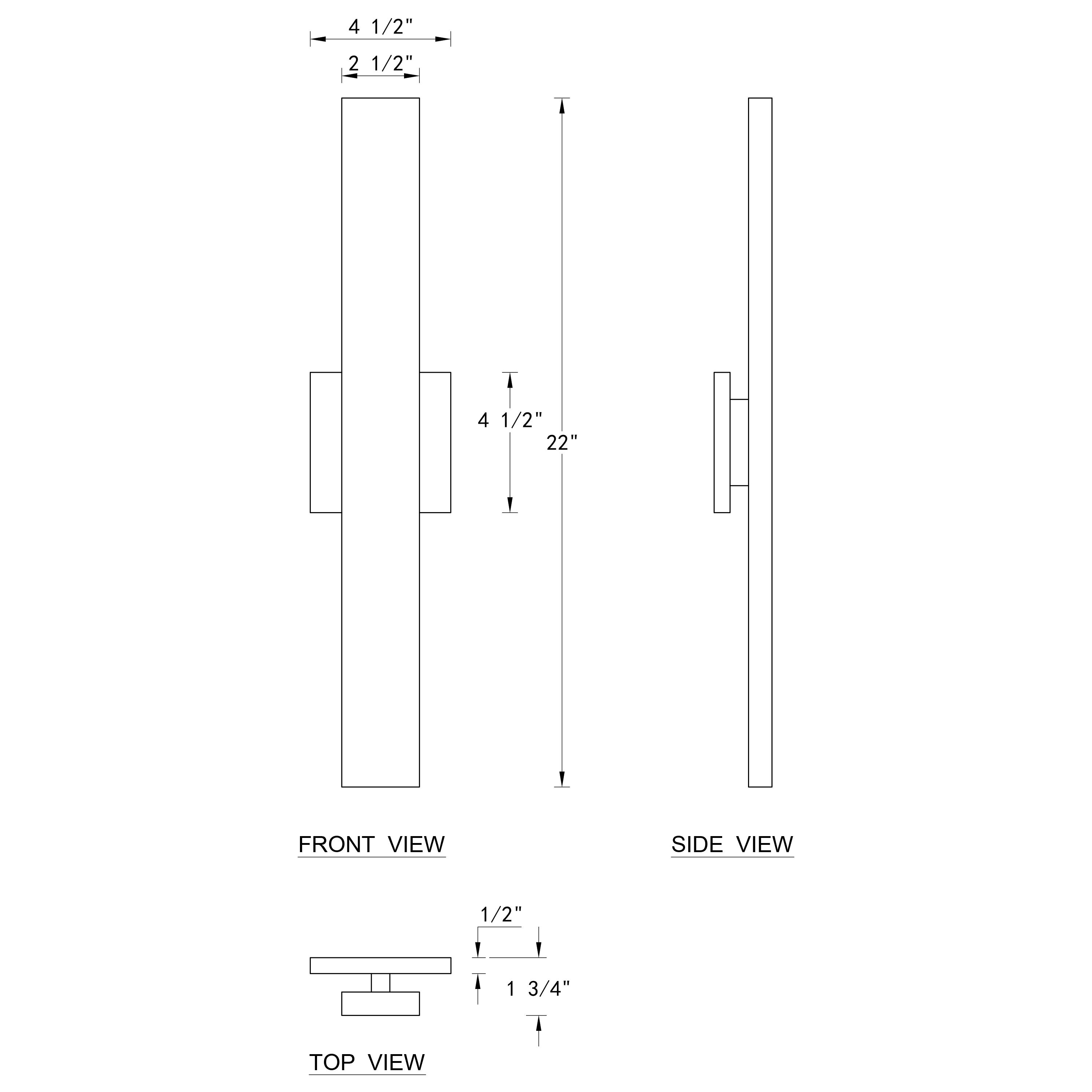 C Cattleya 22-in Matte Black Integrated Outdoor Wall Light in the ...