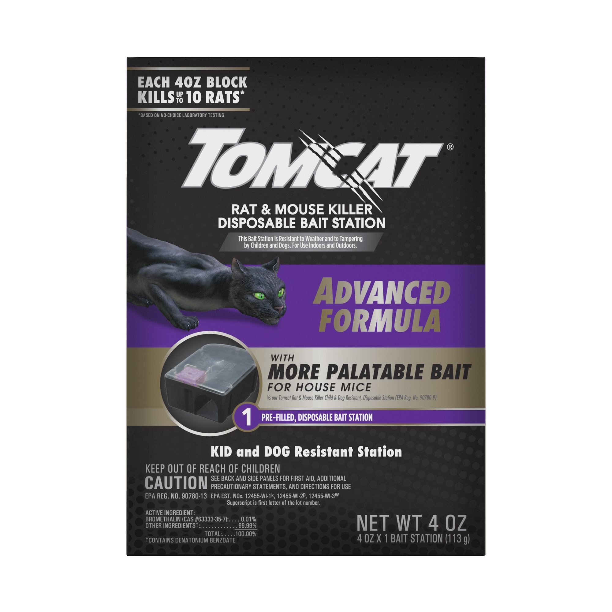 TOMCAT Rat/Mouse Killer Disposable Bait Station, Advanced Rat Killer at