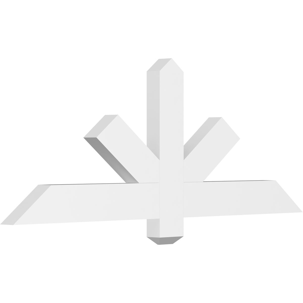 Ekena Millwork GBP048X18X0204KEN00 Kennewick White PVC Gable bracket