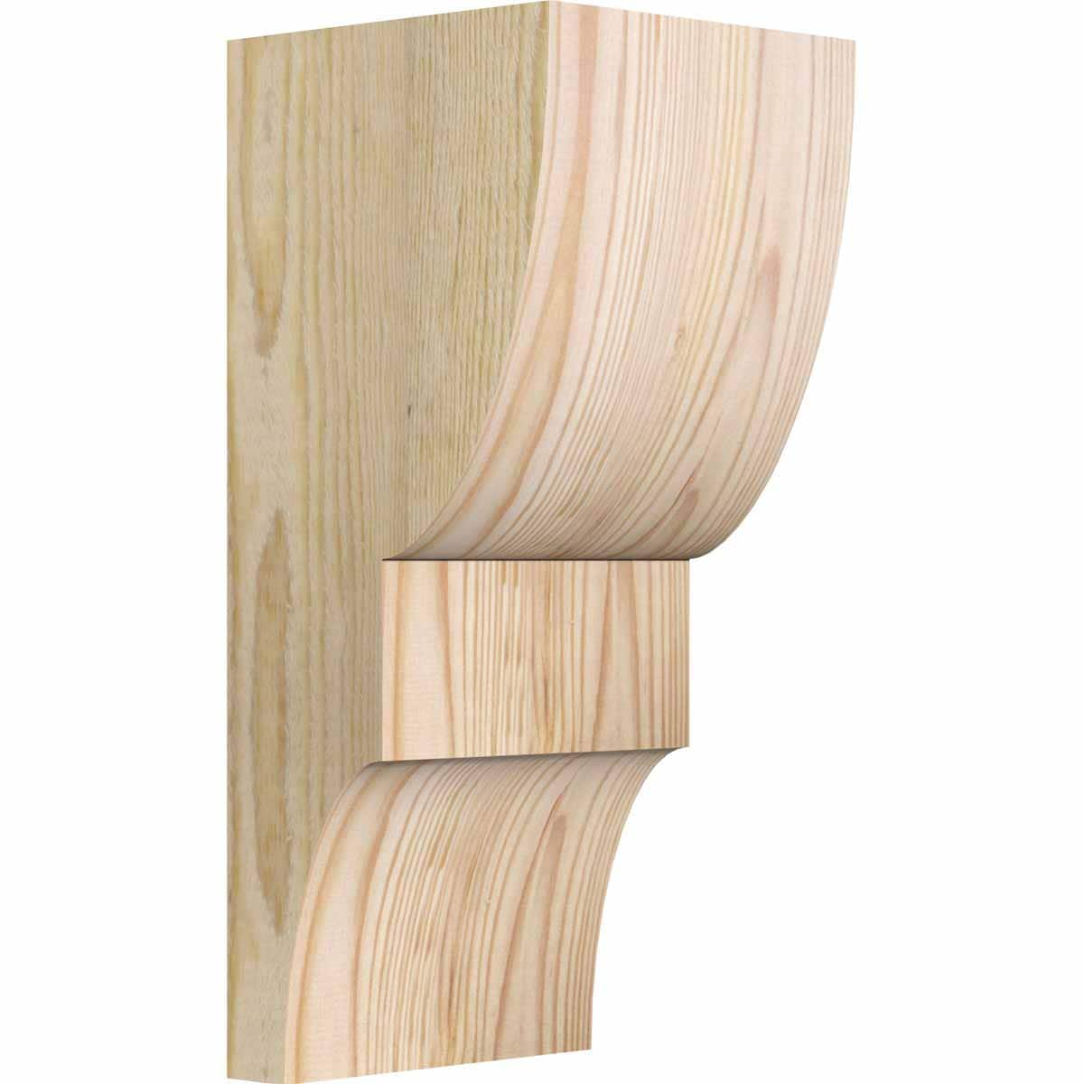 Ekena Millwork COR06X06X14RID00RDF 6-in x 6-in x 14-in Ridgewood Unfinished Douglas fir Wood Paintable/Stainable Corbel