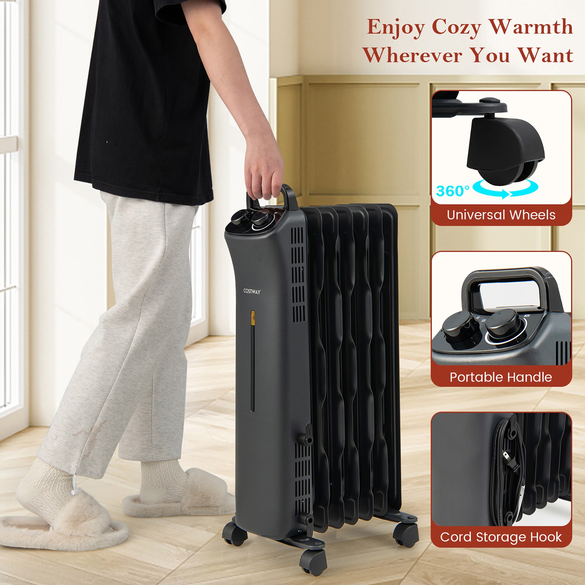 Goplus EP25436US-BK Portable-Electric-Heat - View #5