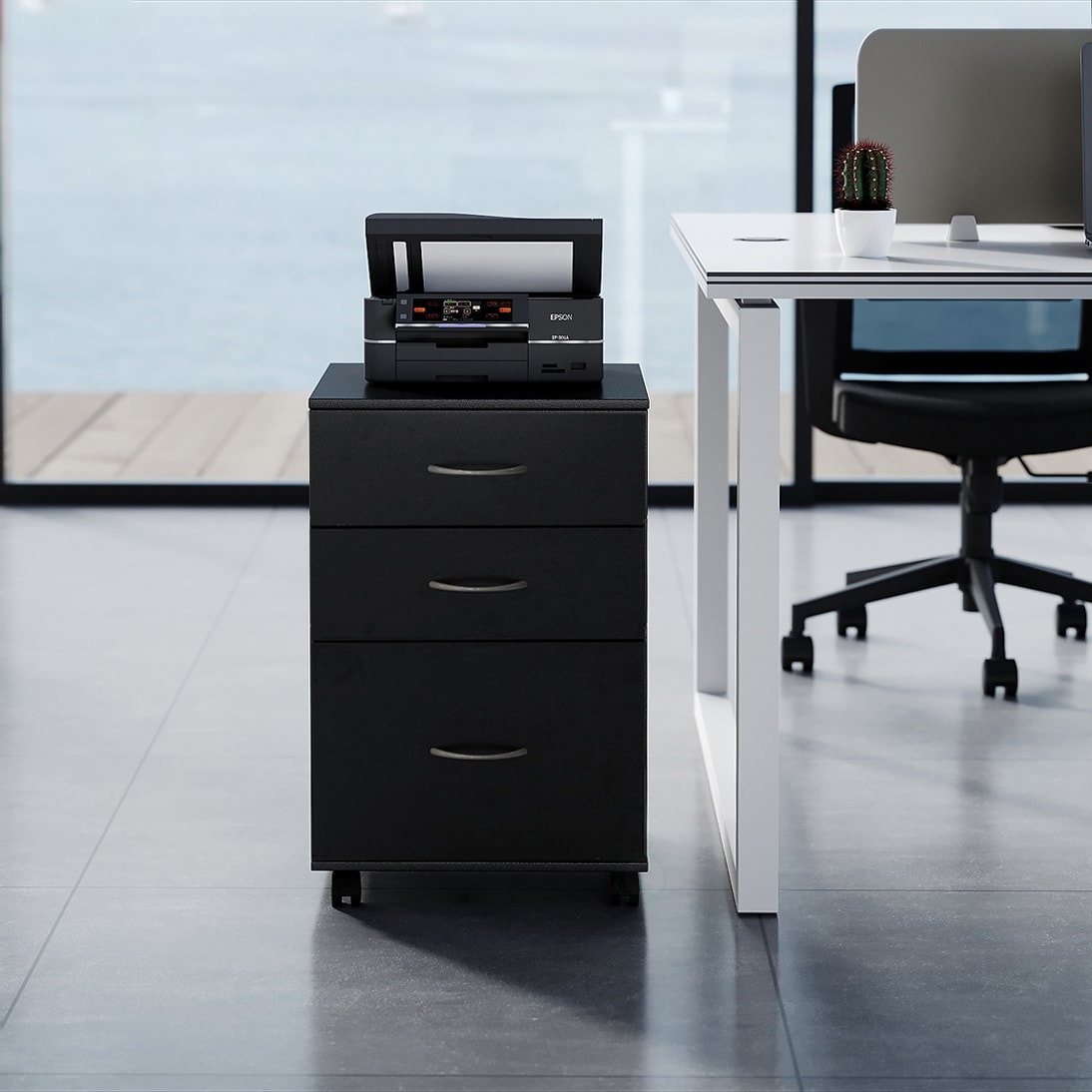Basicwise QI003678.BK Filing-Cabinets - View #2