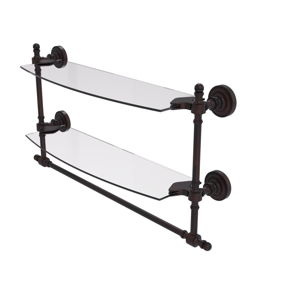 Allied Brass RD-34TB/18-VB Retro Dot Venetian Bronze 2 -Tier Wall mount Bathroom Shelf ( 18-in x 15-in x 5-in )