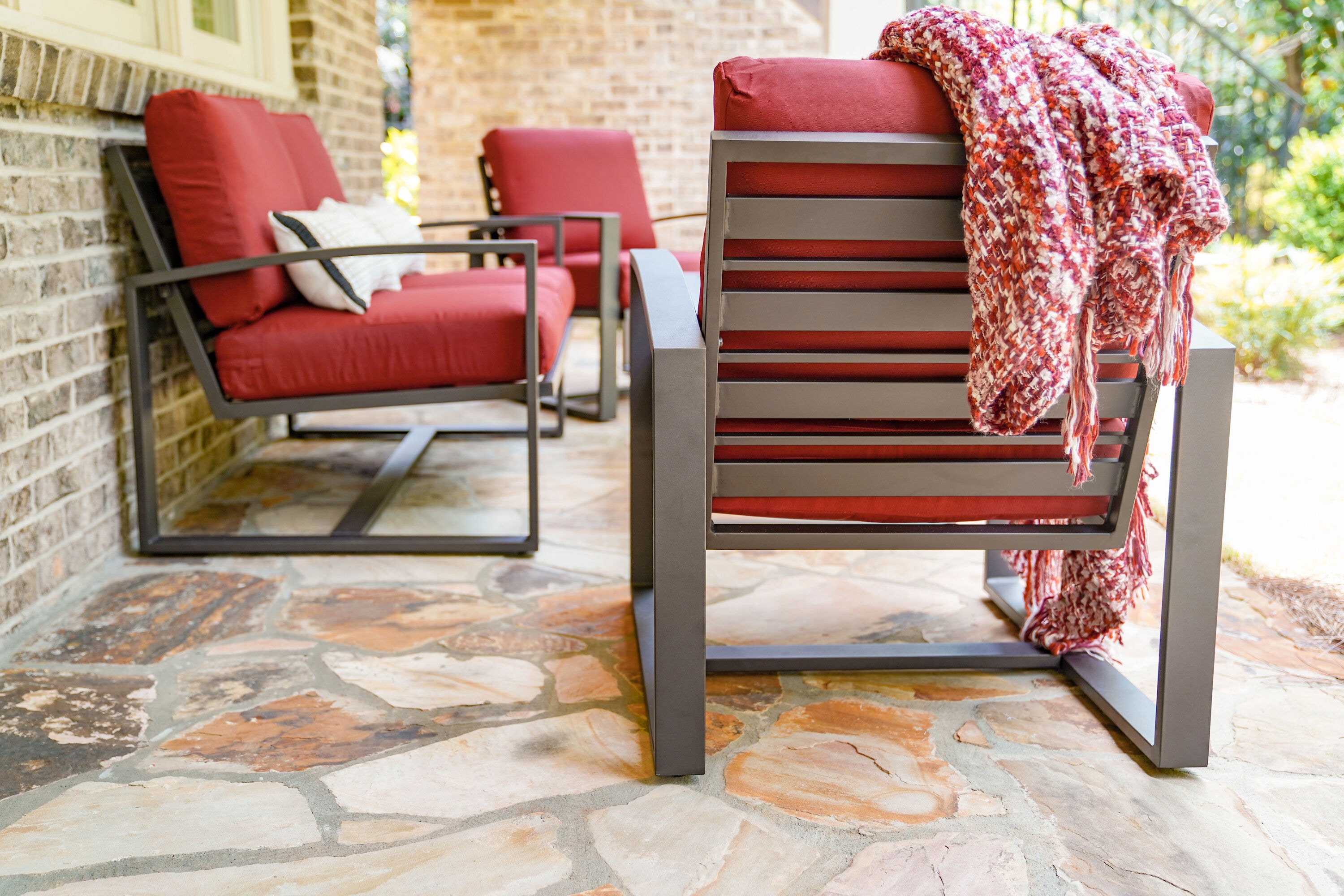 Leisure Made 967003-RED Patio-Conversation-Sets - View #3