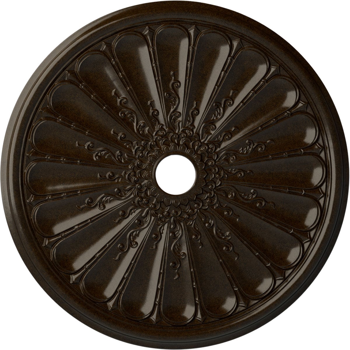 Ekena Millwork CM31KIBZS Kirke 31.5-in W x 31.5-in L Painted Bronze Polyurethane Whole Ceiling Medallion