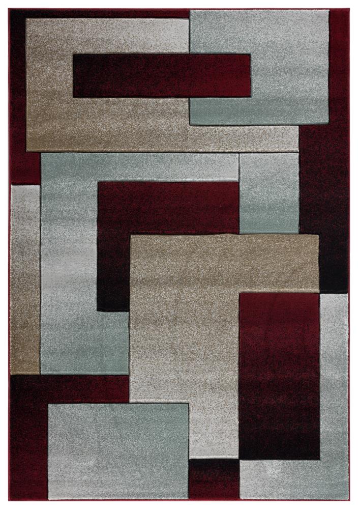 MDA Rugs Seville 5 x 7 Cream/Burgundy Indoor Geometric Area Rug at ...