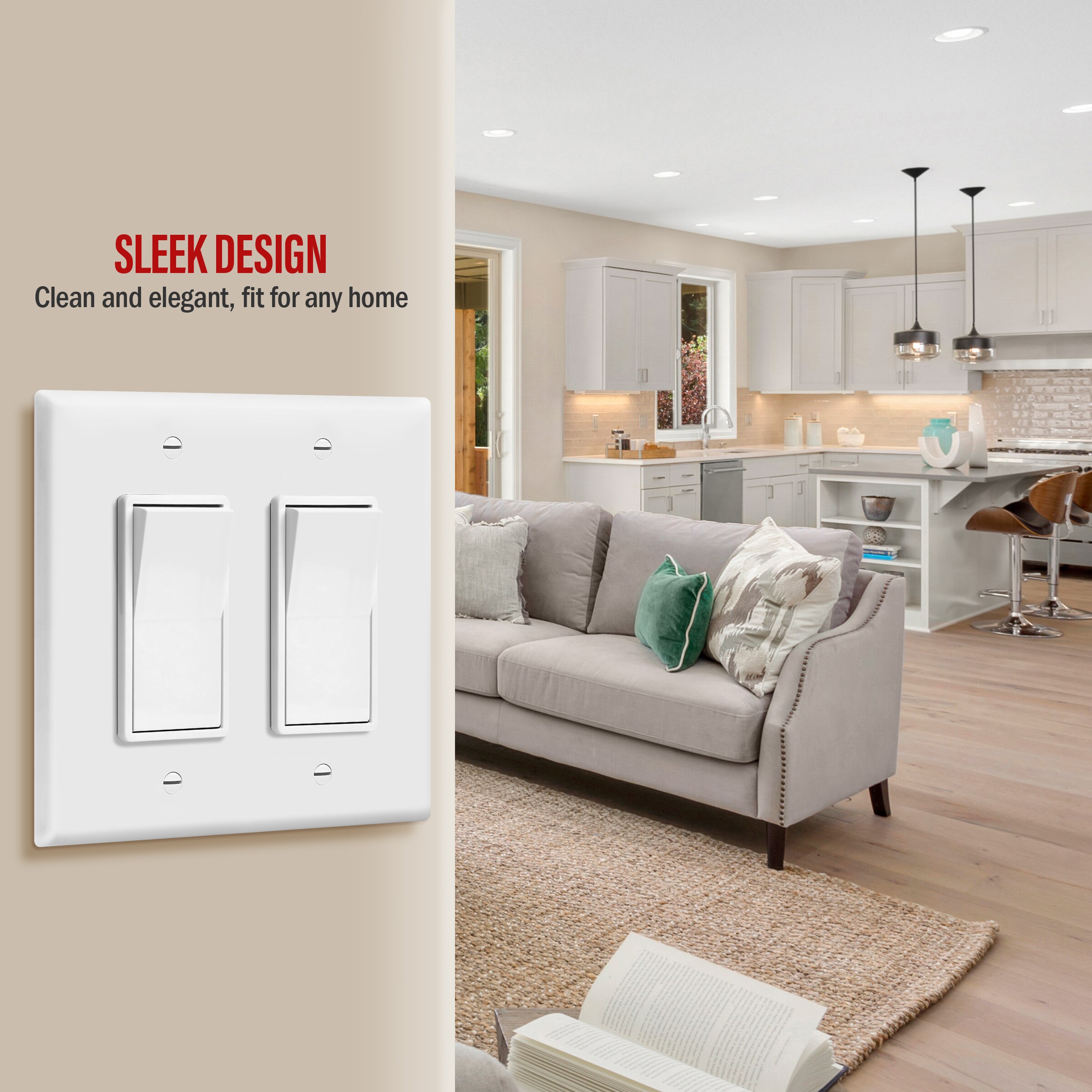 Top Greener 8832M-W-3PCS Electrical-Wall-Plates - View #4