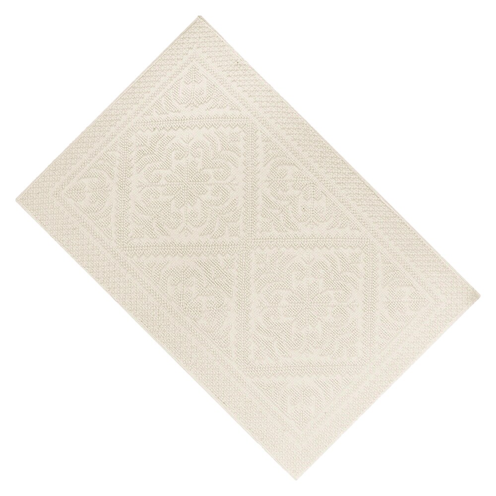 Better Trends Medallion Set 2pc Set Bath Rug 21-in x 34-in Beige