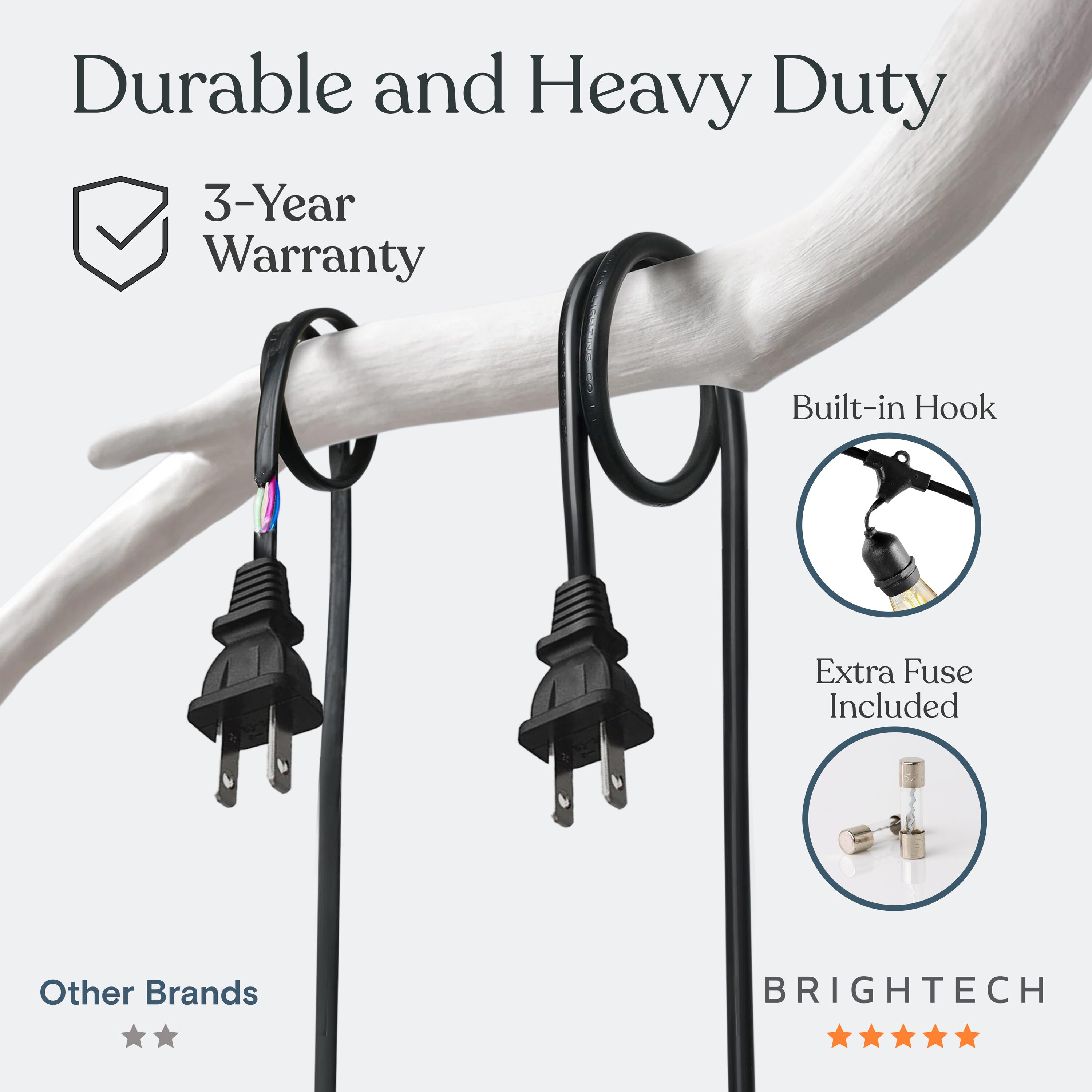 Brightech SPRL-PLG48-TST Patio-String-Lights - View #5