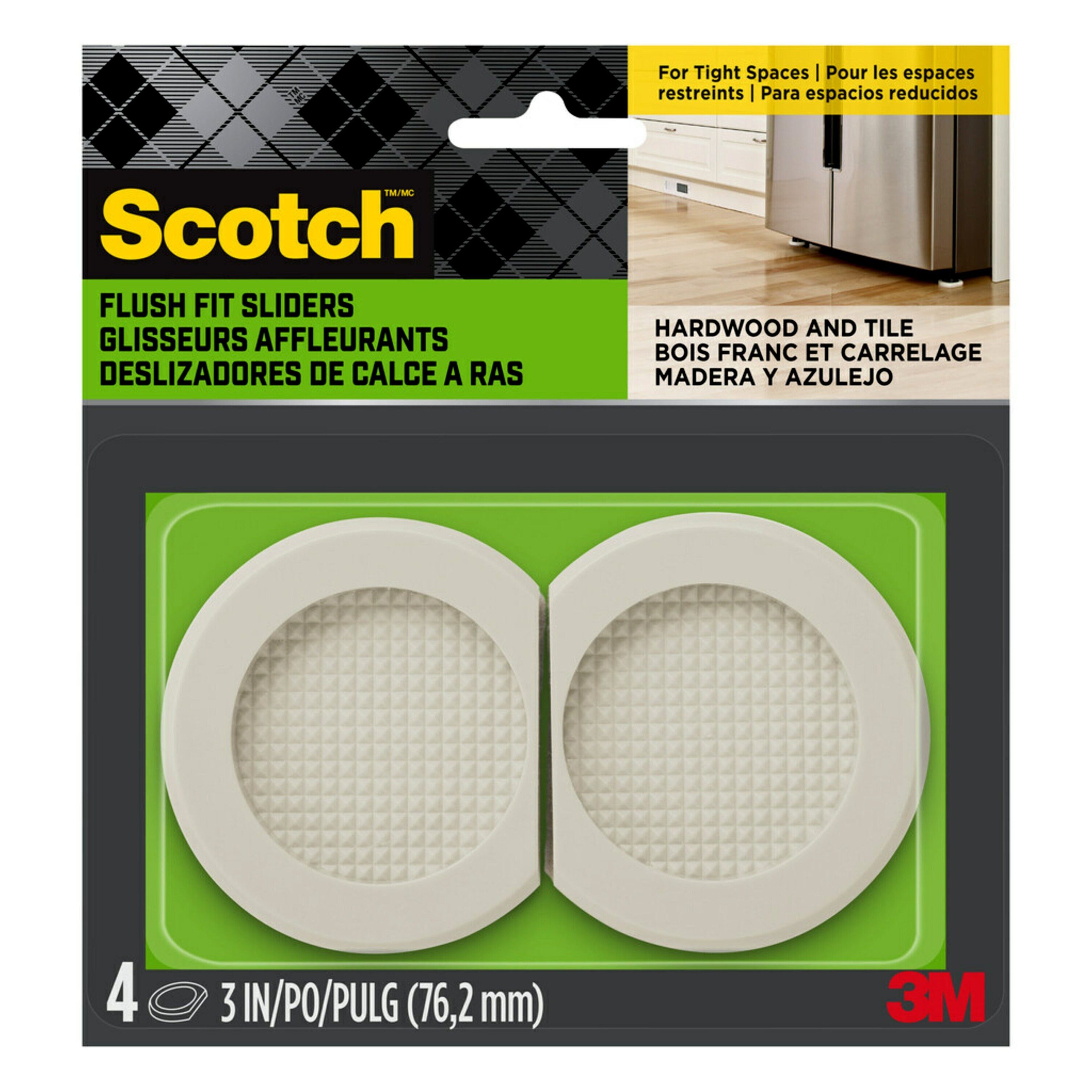 Pack-n-Tape  Scotch™ Felt Pads SP858-NA, Round, Brown Assorted 201/pk