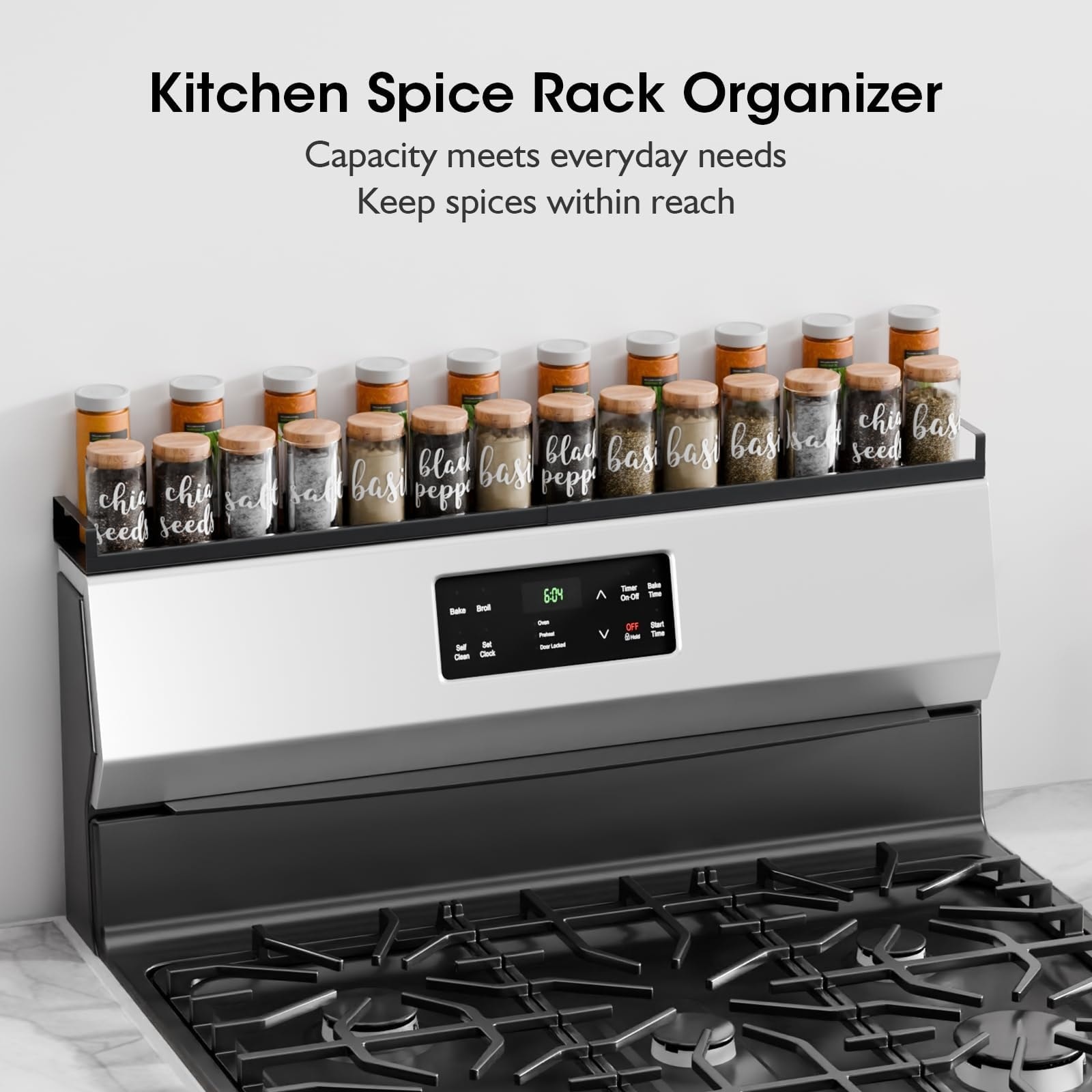 Aoibox 30 in Adjustable Low Profile Oven Shelf Spice Rack Over the ...
