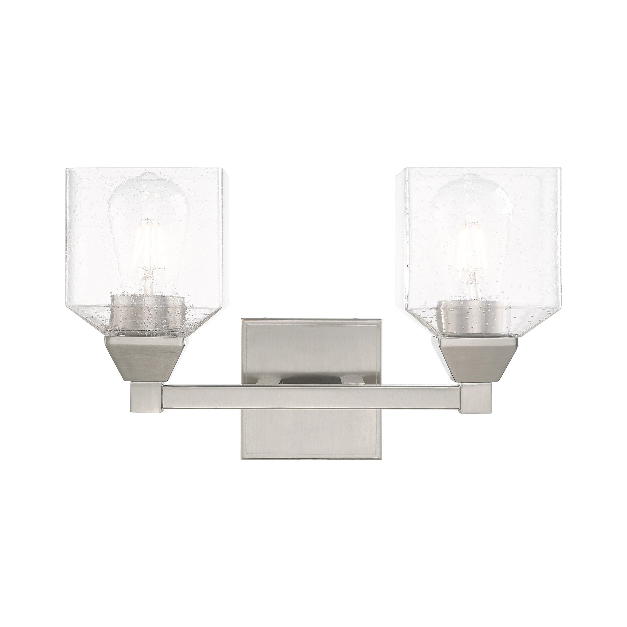 Livex Lighting 10382-91 Aragon 15-in 2 -Light Brushed Nickel Transitional Vanity light