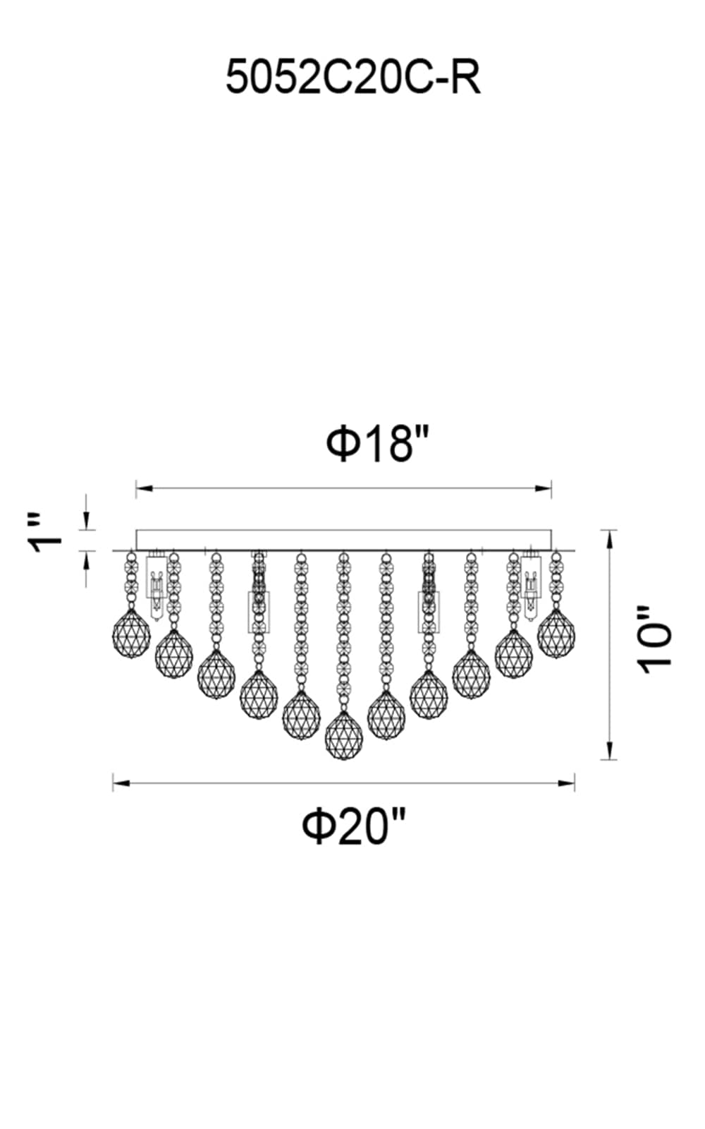 CWI Lighting 5052C20C-R flushmounts - View #2