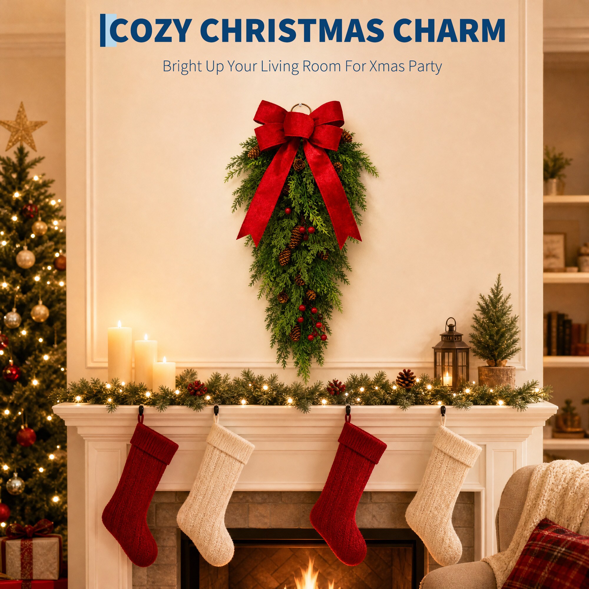 Garvee BPL-HGXS3UCS0ZBE Artificial-Christmas-Wreaths - View #7