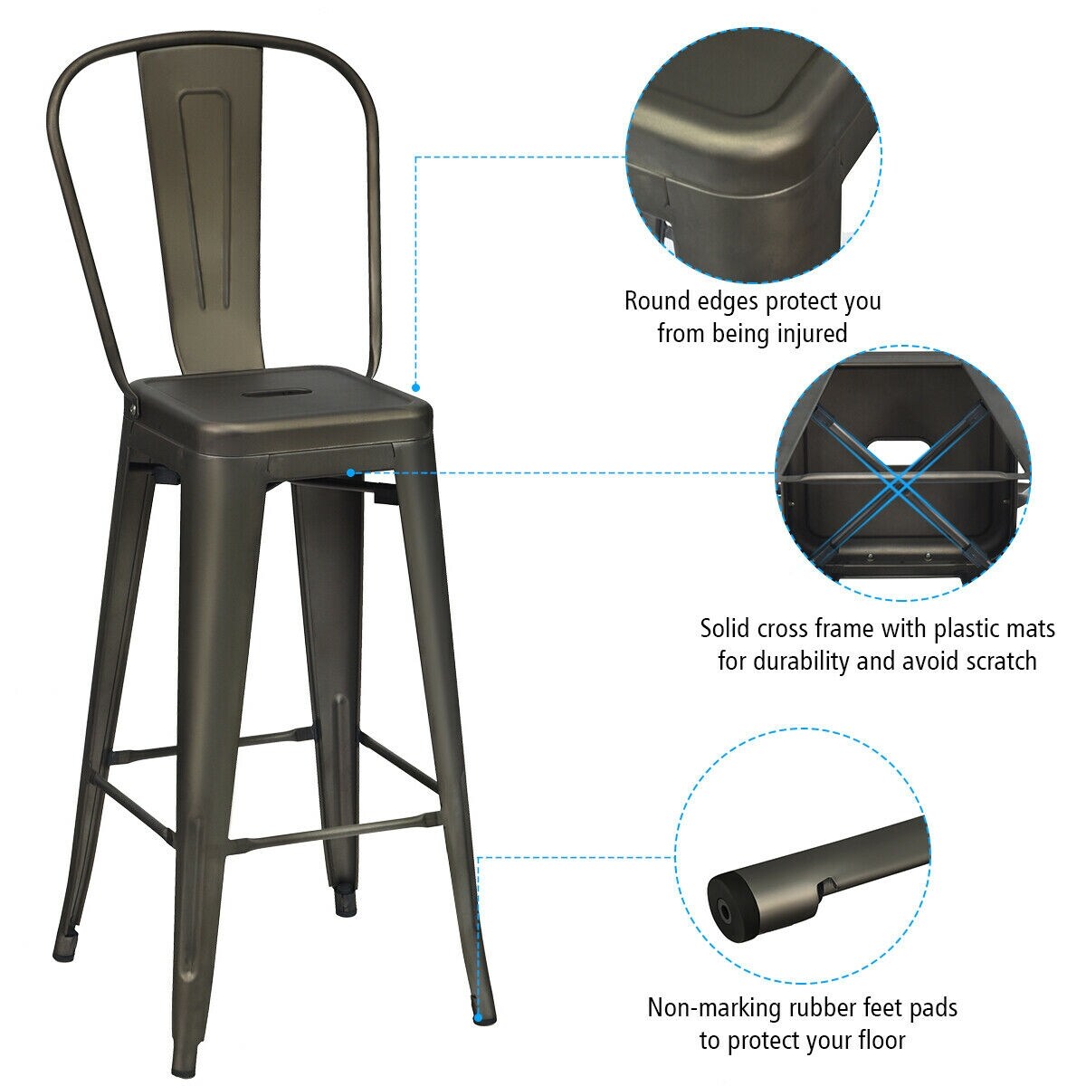 bar stool rubber feet