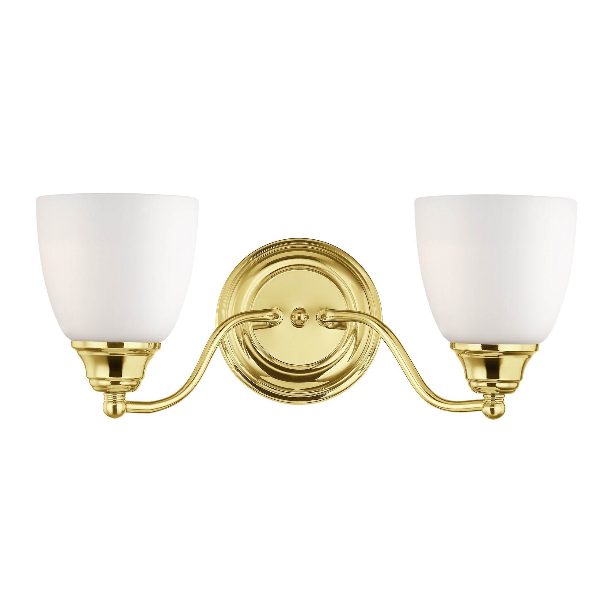 Livex Lighting 13672-02 Somerville 13.5-in 2 -Light Polished Brass Transitional Vanity light